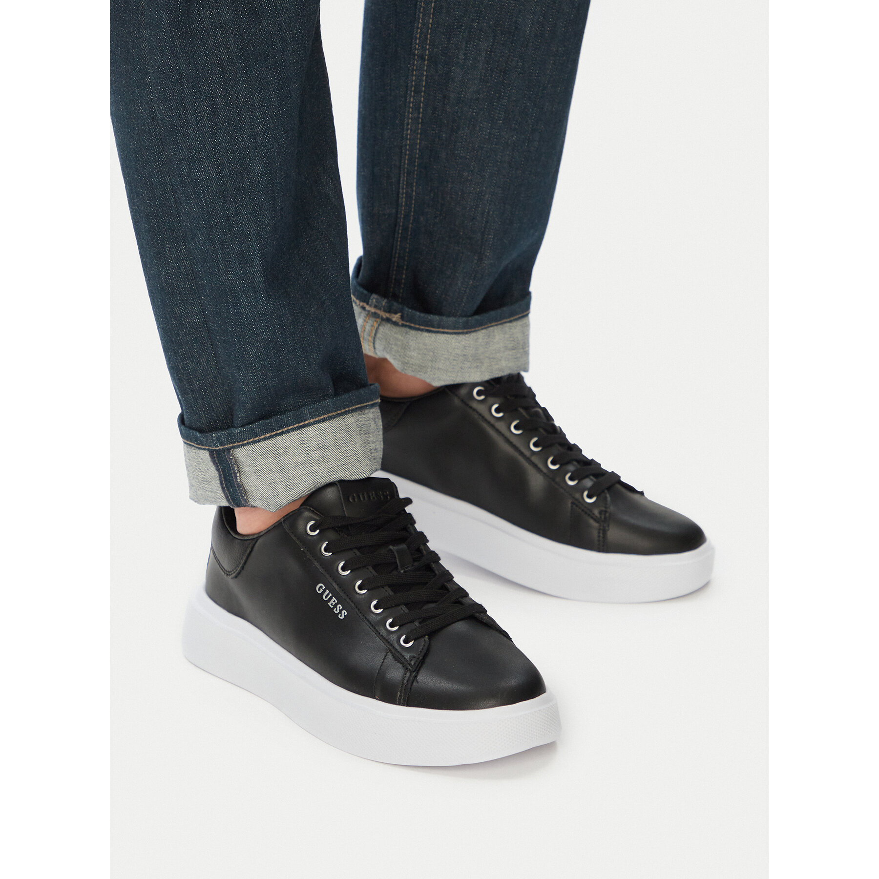 Sneakers Guess FMJAVI LEA12 Negru