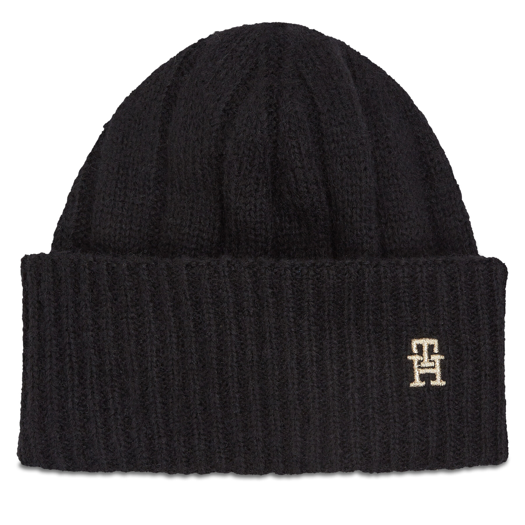 Damska Czapka Tommy Hilfiger Czarny Th Timeless Beanie AW0AW15307