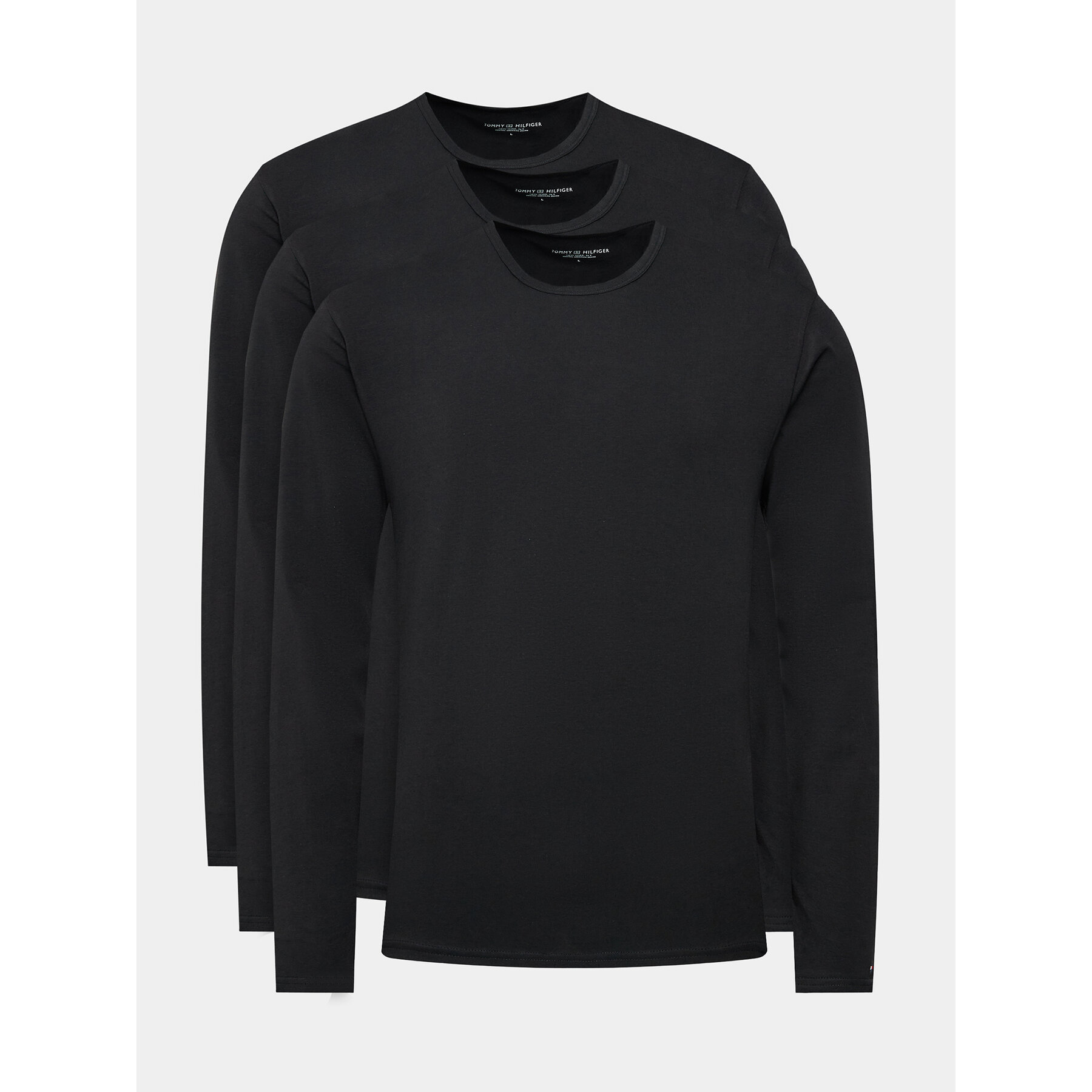 Tommy Hilfiger Langarmshirt-Set UM0UM03022 Schwarz Slim Fit