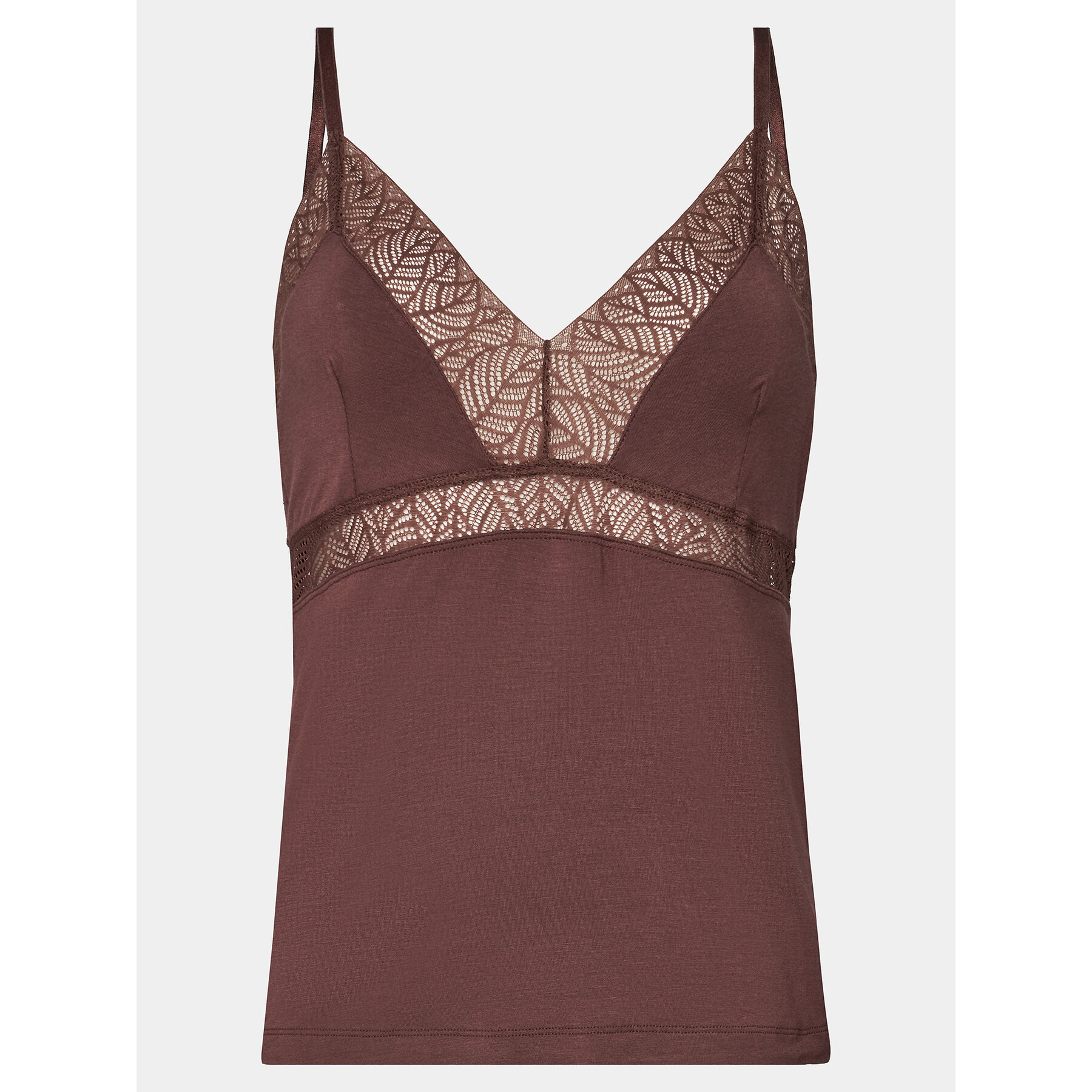Femilet by Chantelle Femilet by Chantelle Μπλούζα πιτζάμας Jazz FNA510 Καφέ Regular Fit