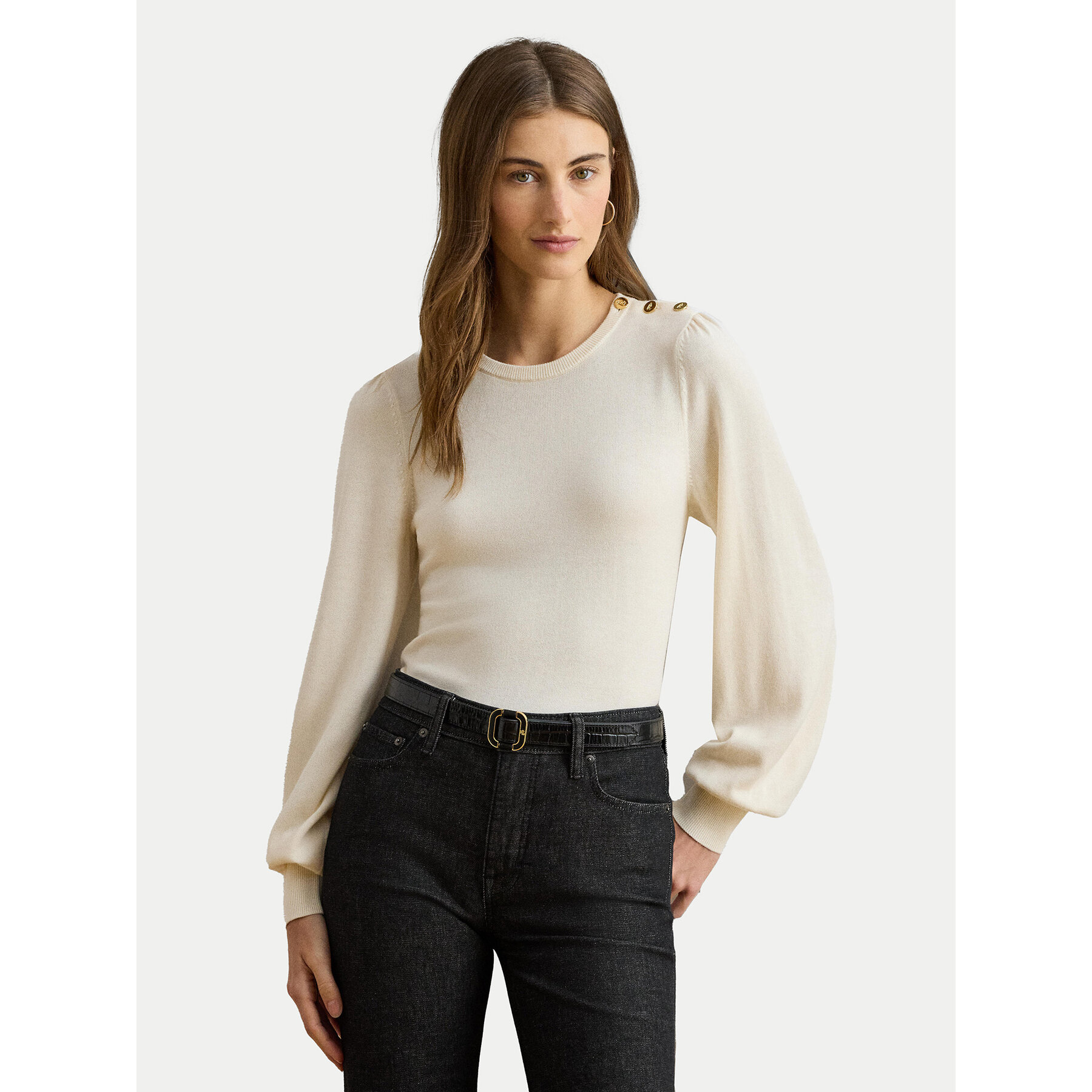 LAUREN RALPH LAUREN Pullover 200980974002 Creme Relaxed Fit