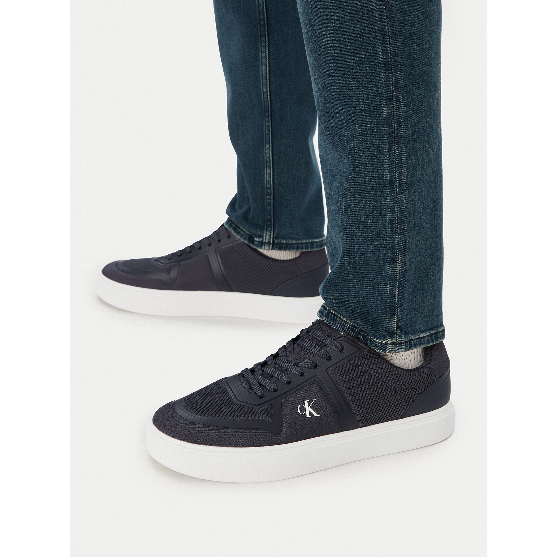 Sneakers Calvin Klein Classic Cups Laceup Knit HM0HM02130 Bleumarin