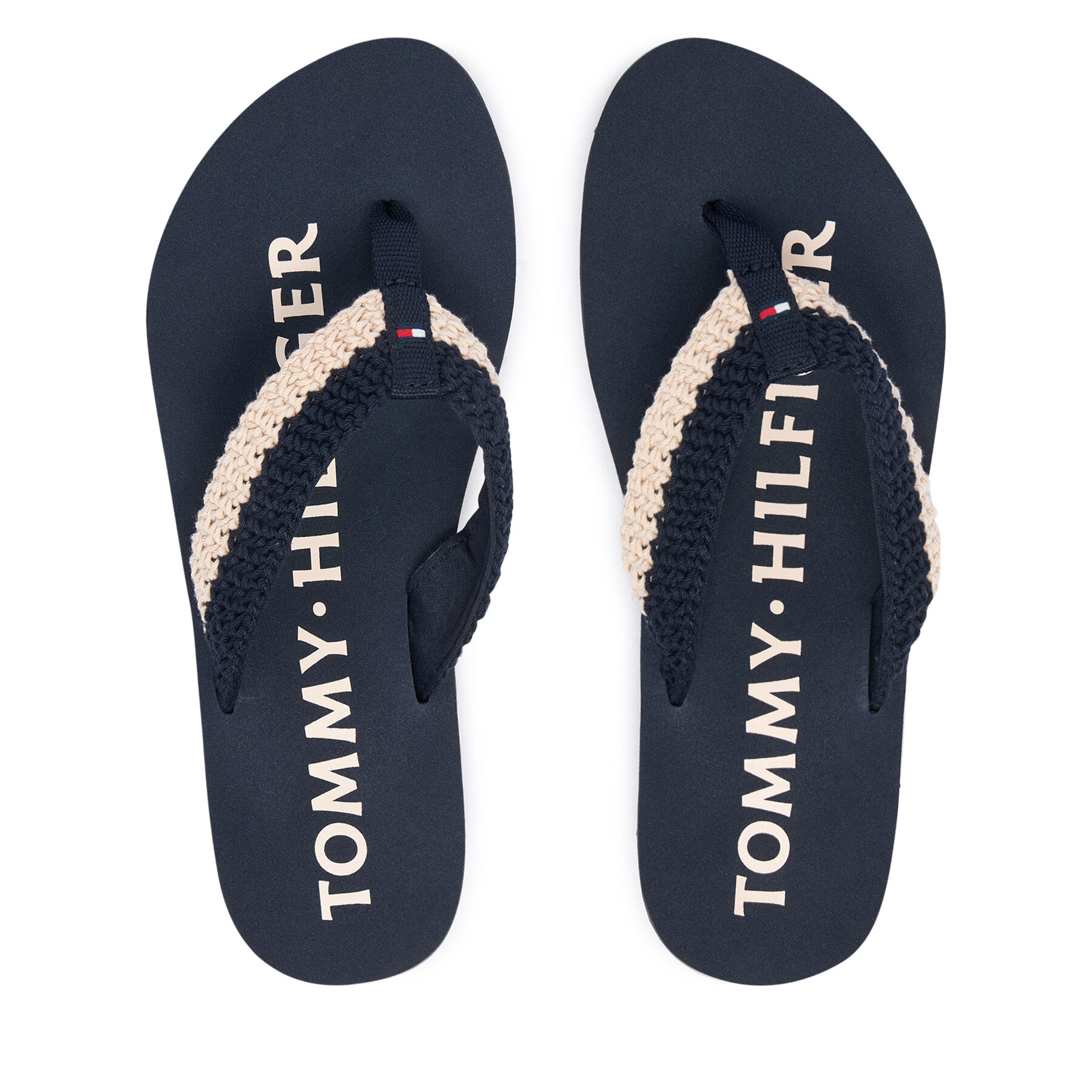 Flip flop Tommy Hilfiger Crochet Summer FW0FW09417 Bleumarin