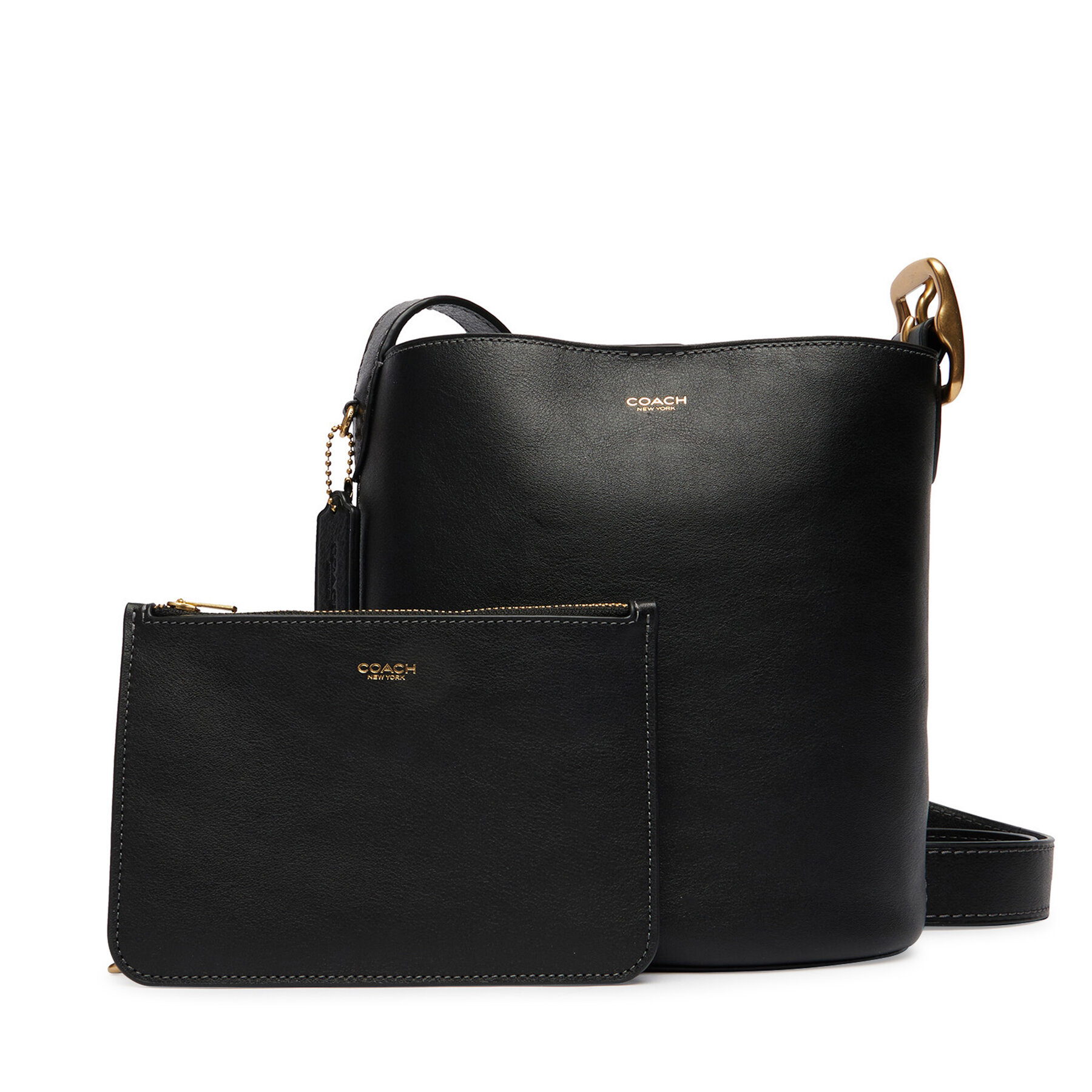 Geantă Coach Bleecker Bucket Bag 21 CCX07 Negru