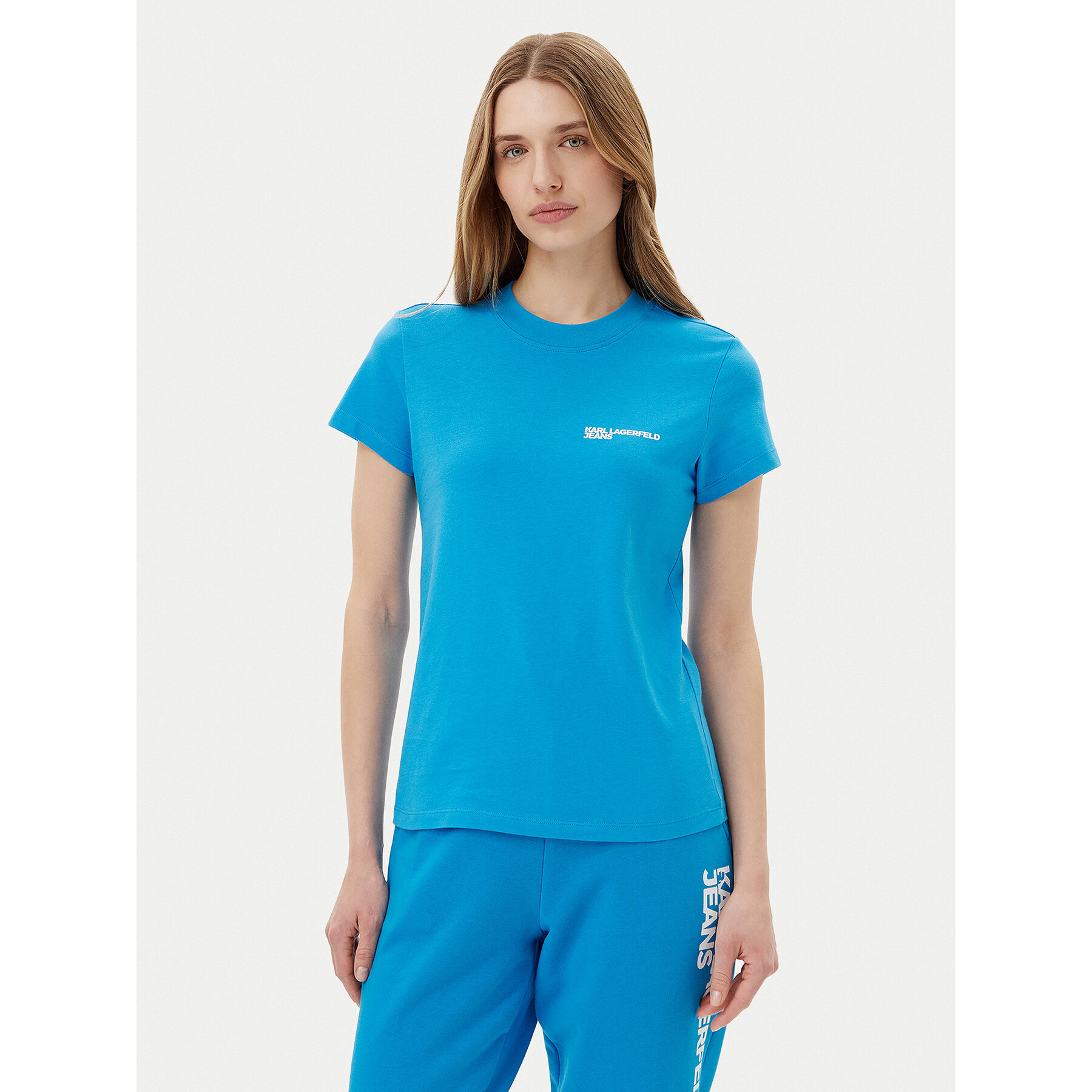 Karl Lagerfeld Jeans Póló A1W17004 Kék Slim Fit