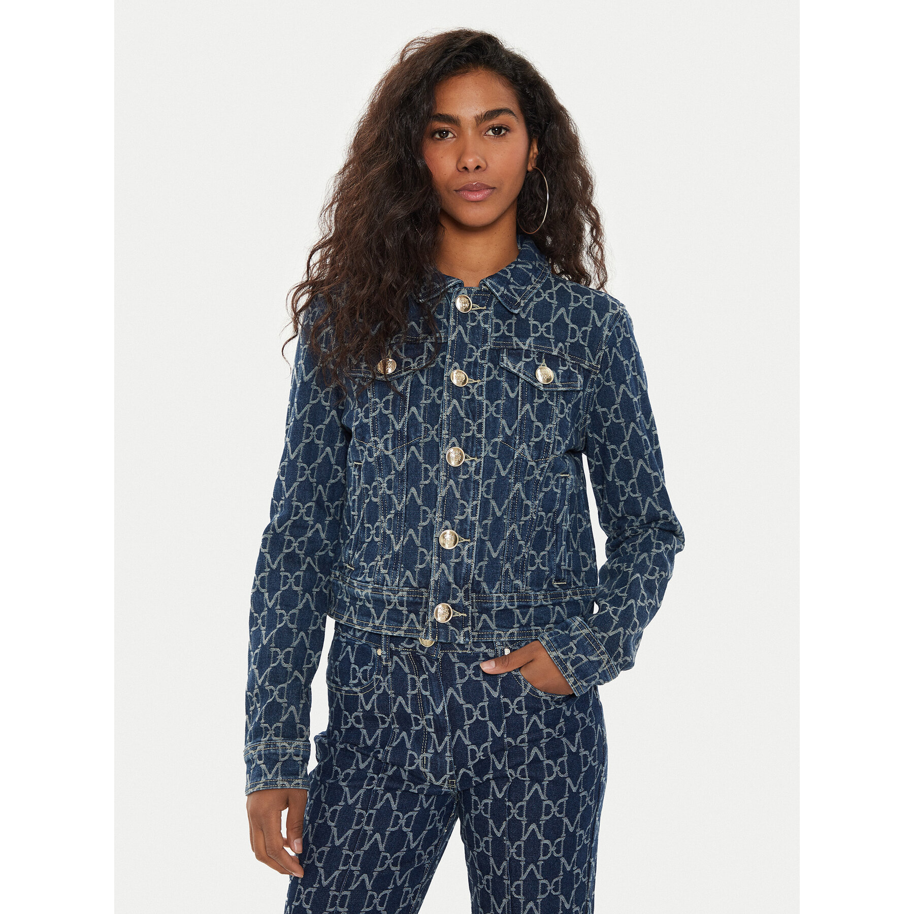 Marciano Guess Jeansjacke Bea 4YGL21 7145A Dunkelblau Regular Fit