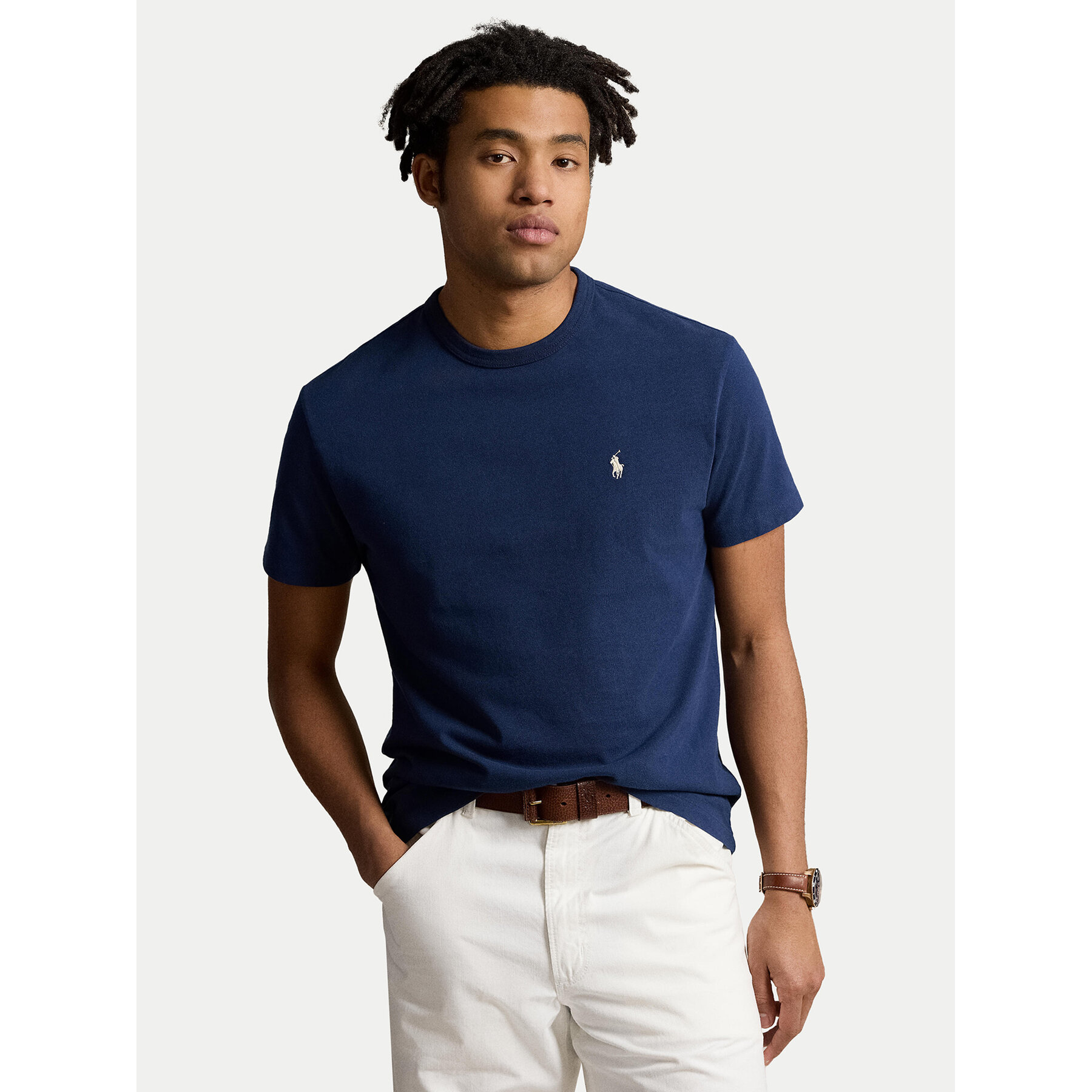 Polo Ralph Lauren Majica 710916698018 Mornarsko modra Regular Fit