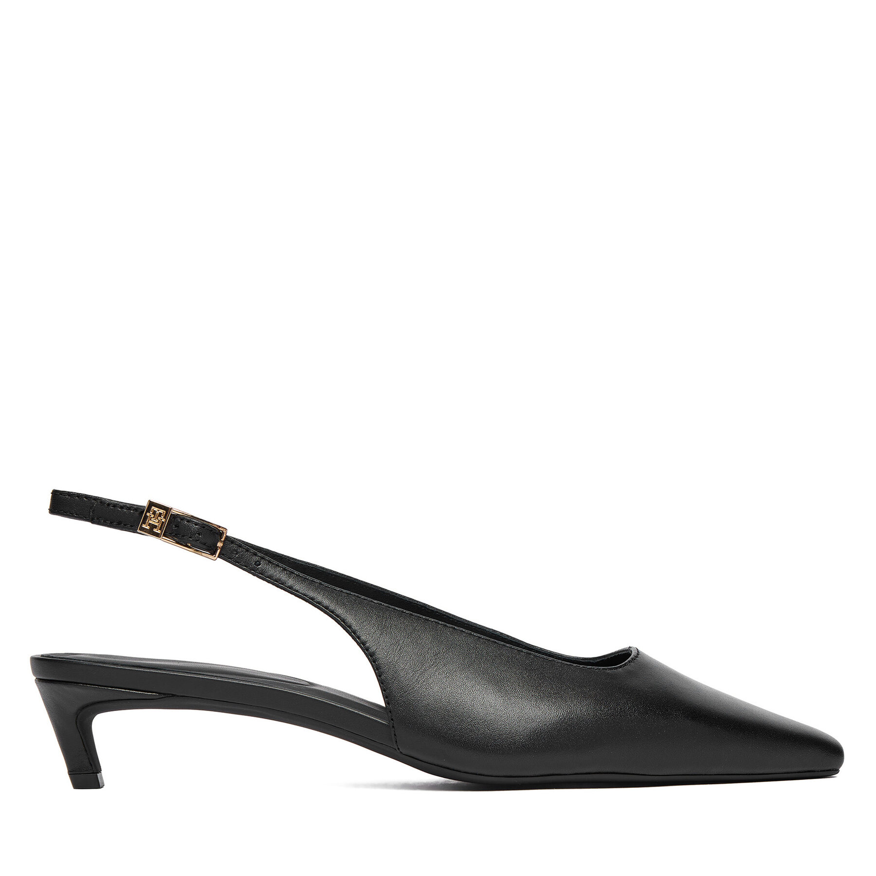 Lodičky Tommy Hilfiger Th Buckle Slingback Low Pump FW0FW09009 Čierna