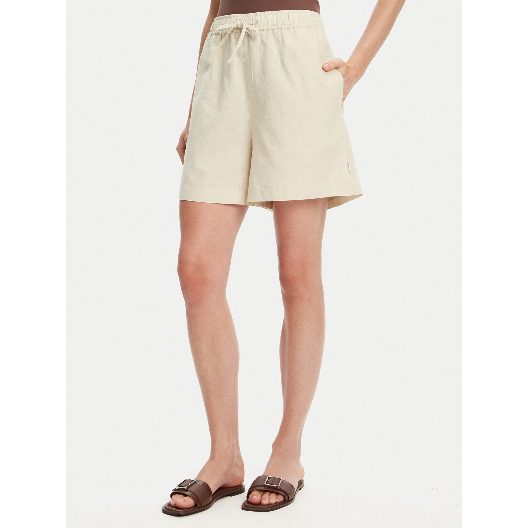 Mustang Stoffshorts Charlottesville 1016584 Beige Relaxed Fit