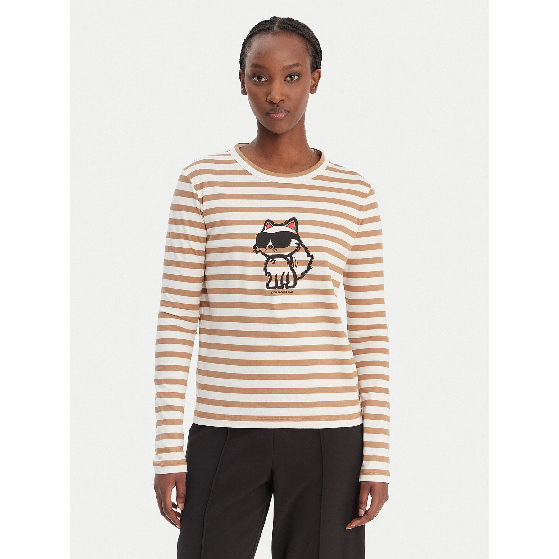 KARL LAGERFELD Bluse A1W17137 Beige Regular Fit