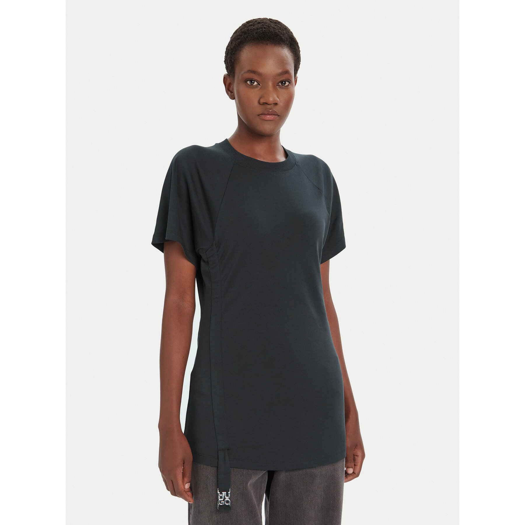 HUGO T-Shirt Daqua 50542762 Schwarz Regular Fit