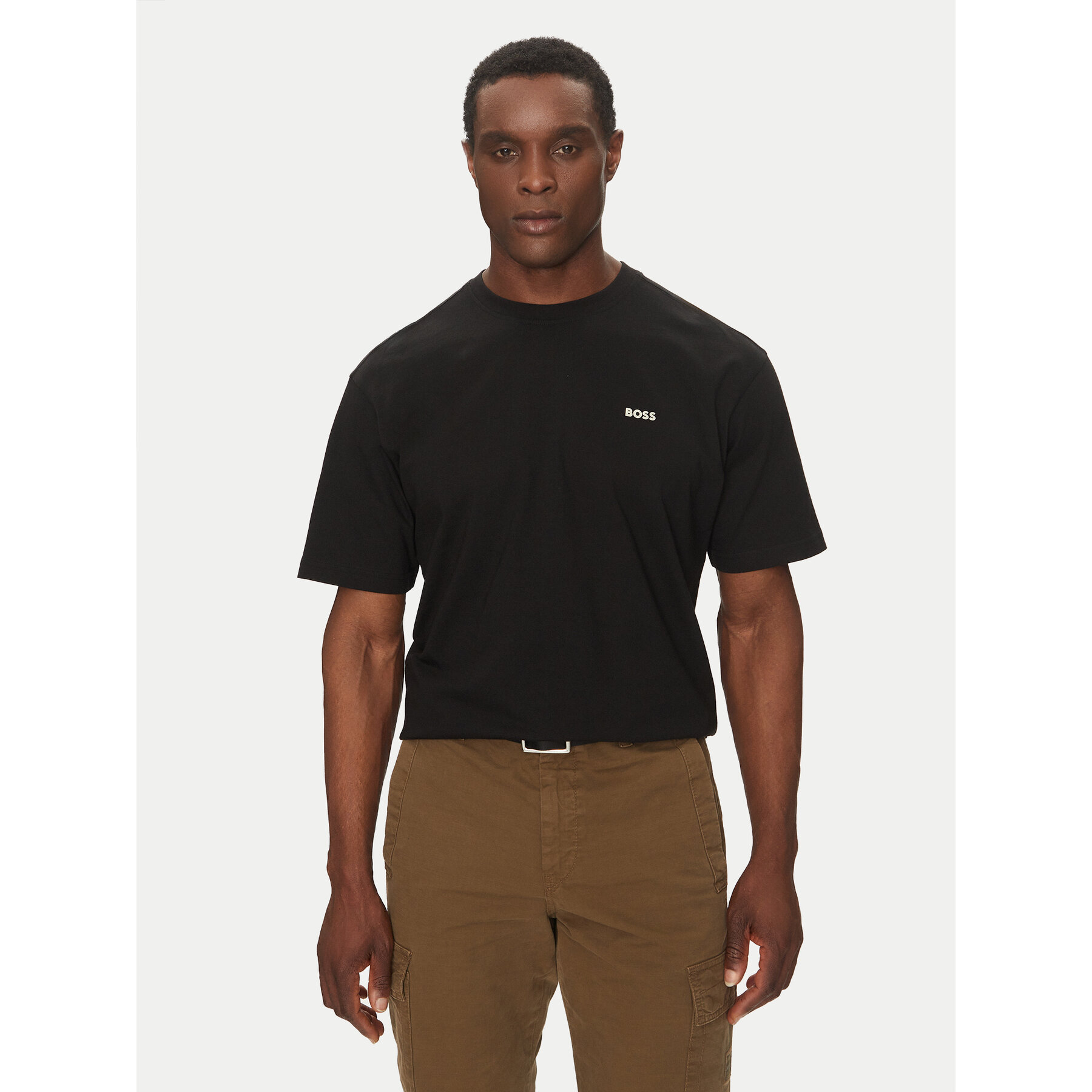 BOSS Póló Te_Surfaceshort 50534925 Fekete Relaxed Fit