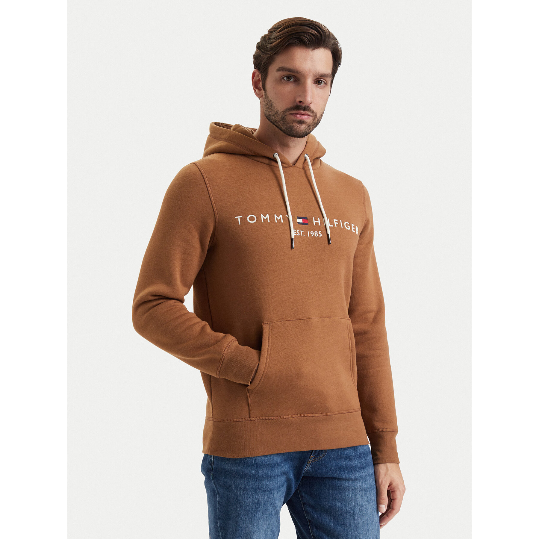 Tommy Hilfiger Sweatshirt Logo MW0MW11599 Braun Regular Fit