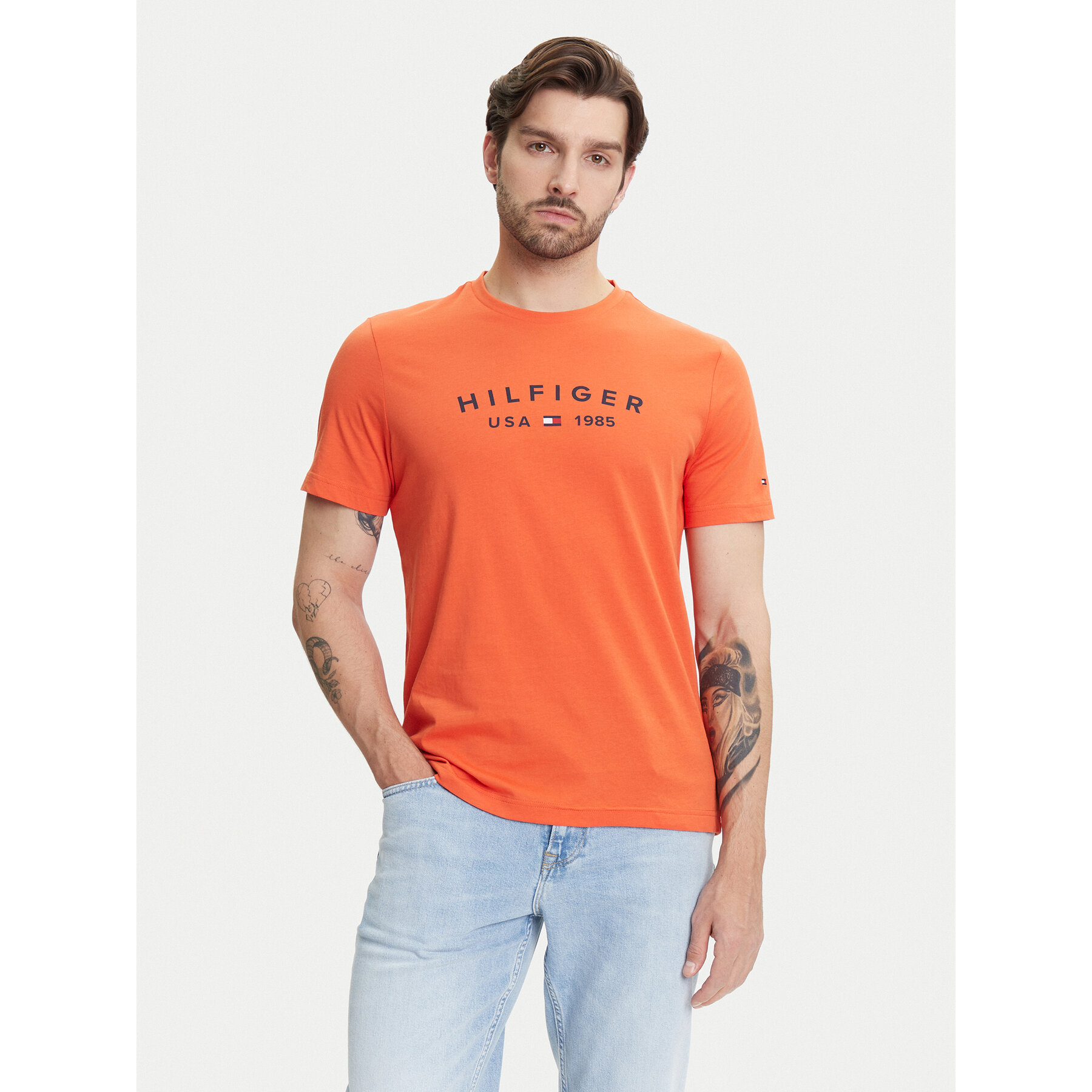 Tommy Hilfiger Póló Fathers Day MW0MW39356 Narancssárga Regular Fit
