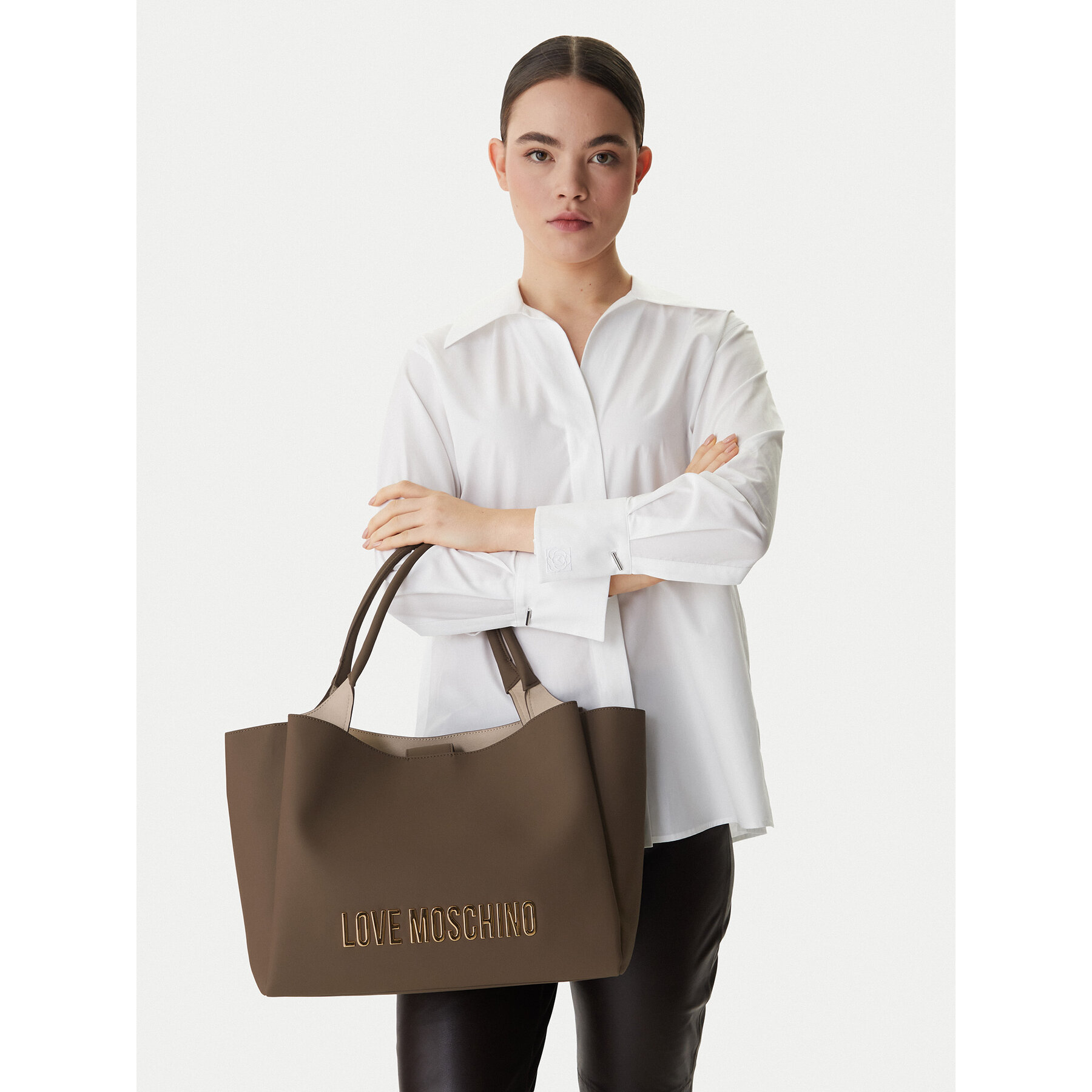 Geantă LOVE MOSCHINO JC4107PP1OKD0203 Maro