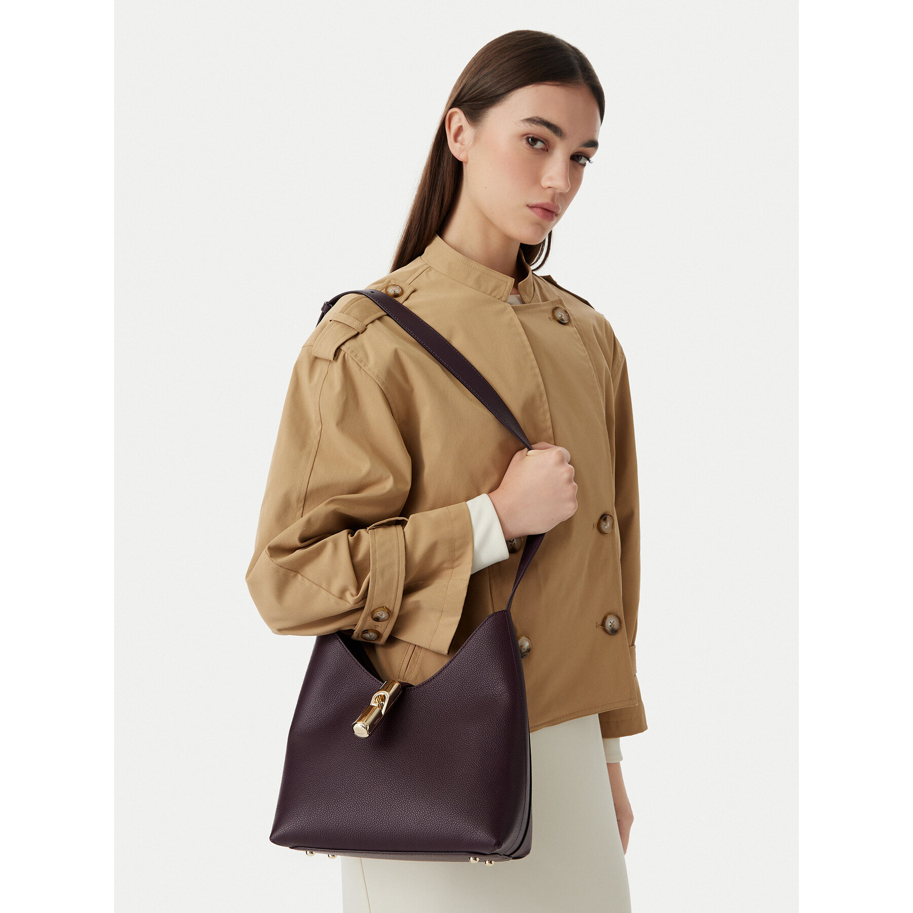 Geantă Furla Goccia S WB01979 BX3353 CN 4906S Vișiniu