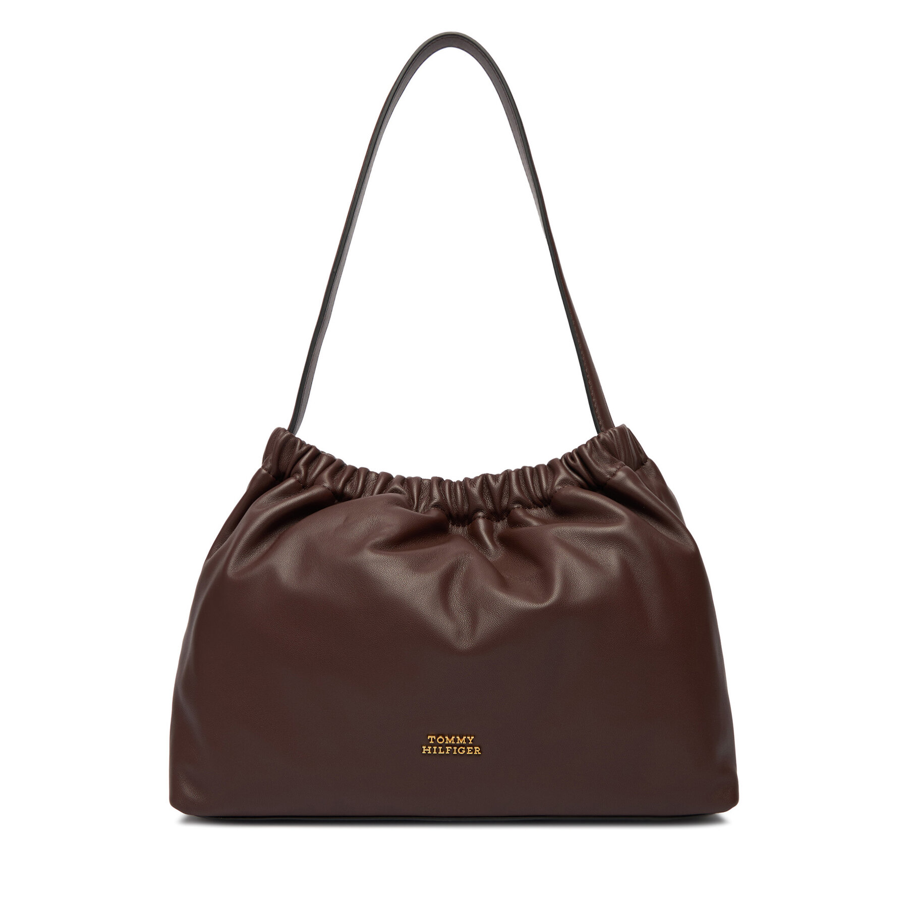 Kabelka Tommy Hilfiger Soft Leather Shoulder Bag AW0AW18307 Bordová