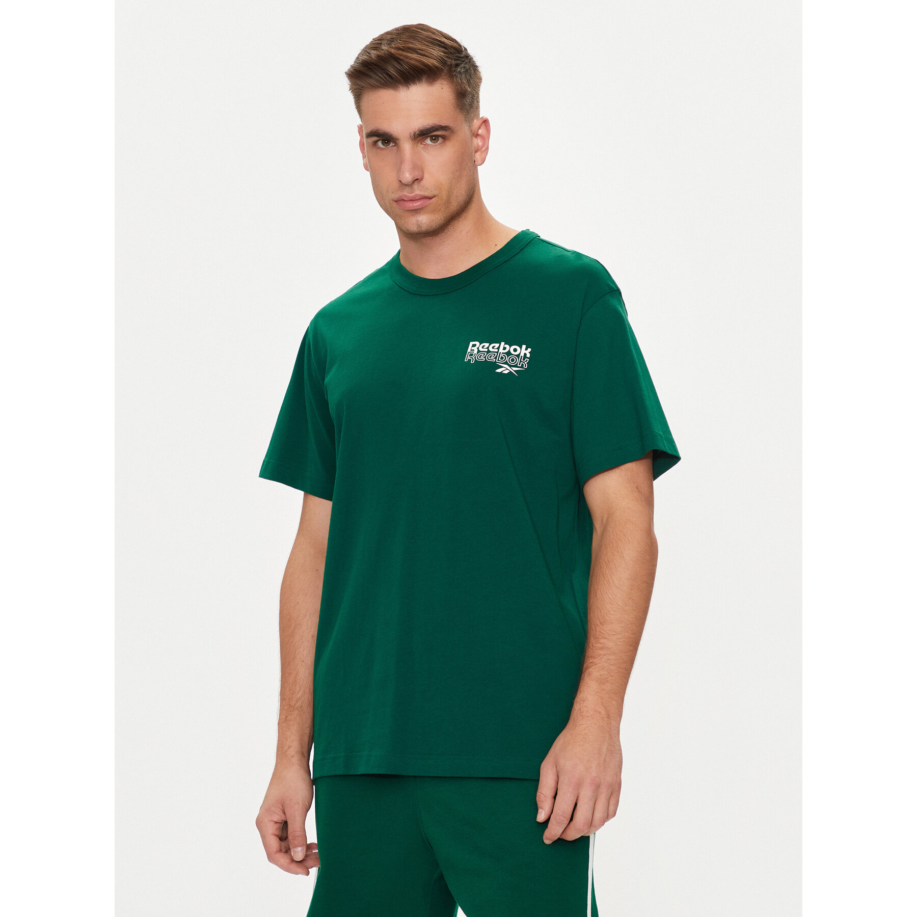 Reebok Póló Ri Brand Proud Gfx Ss Tee 100076384 Zöld Regular Fit