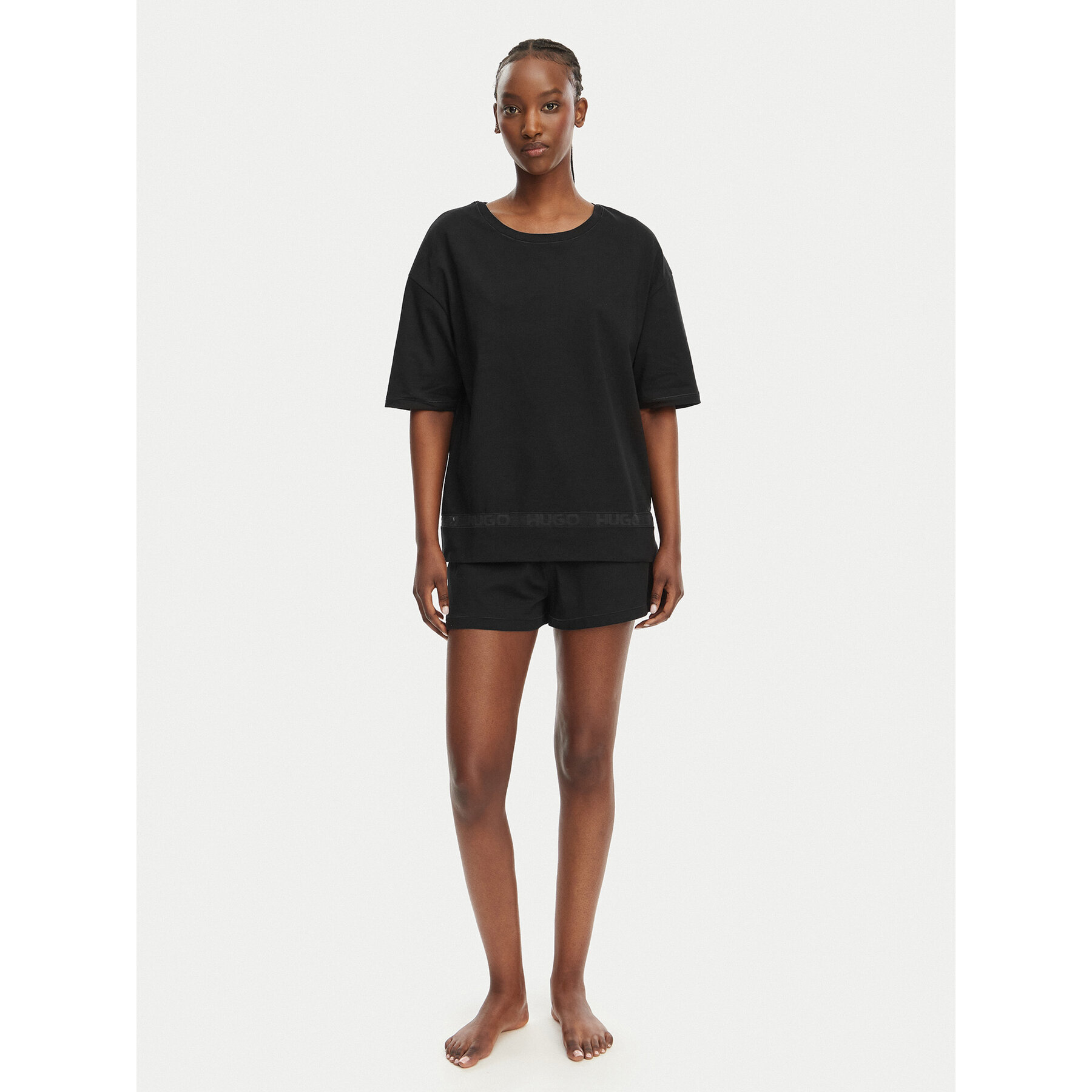 HUGO Pyjama 50561609 Schwarz Relaxed Fit