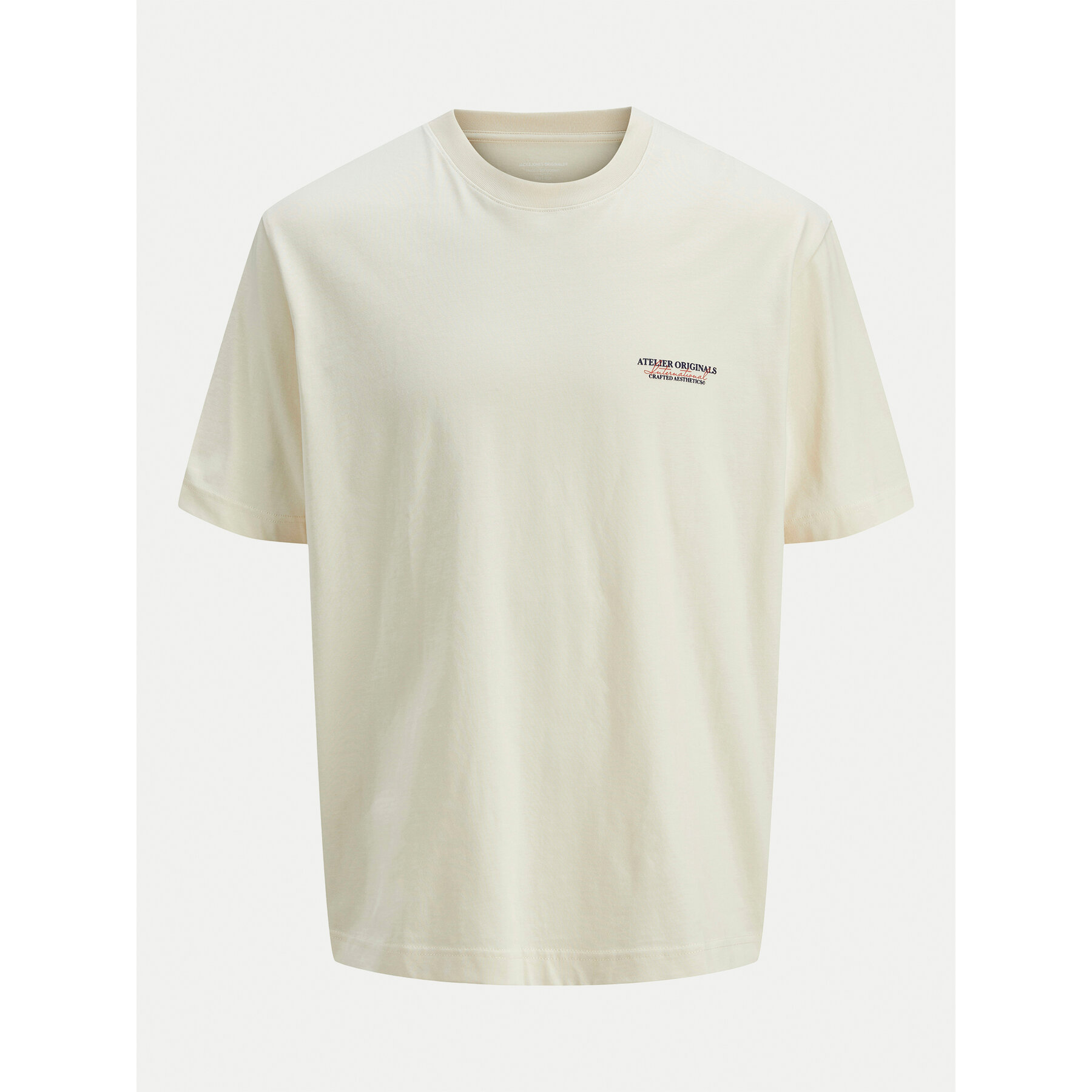 Jack & Jones Junior Majica 12274923 Écru Loose Fit