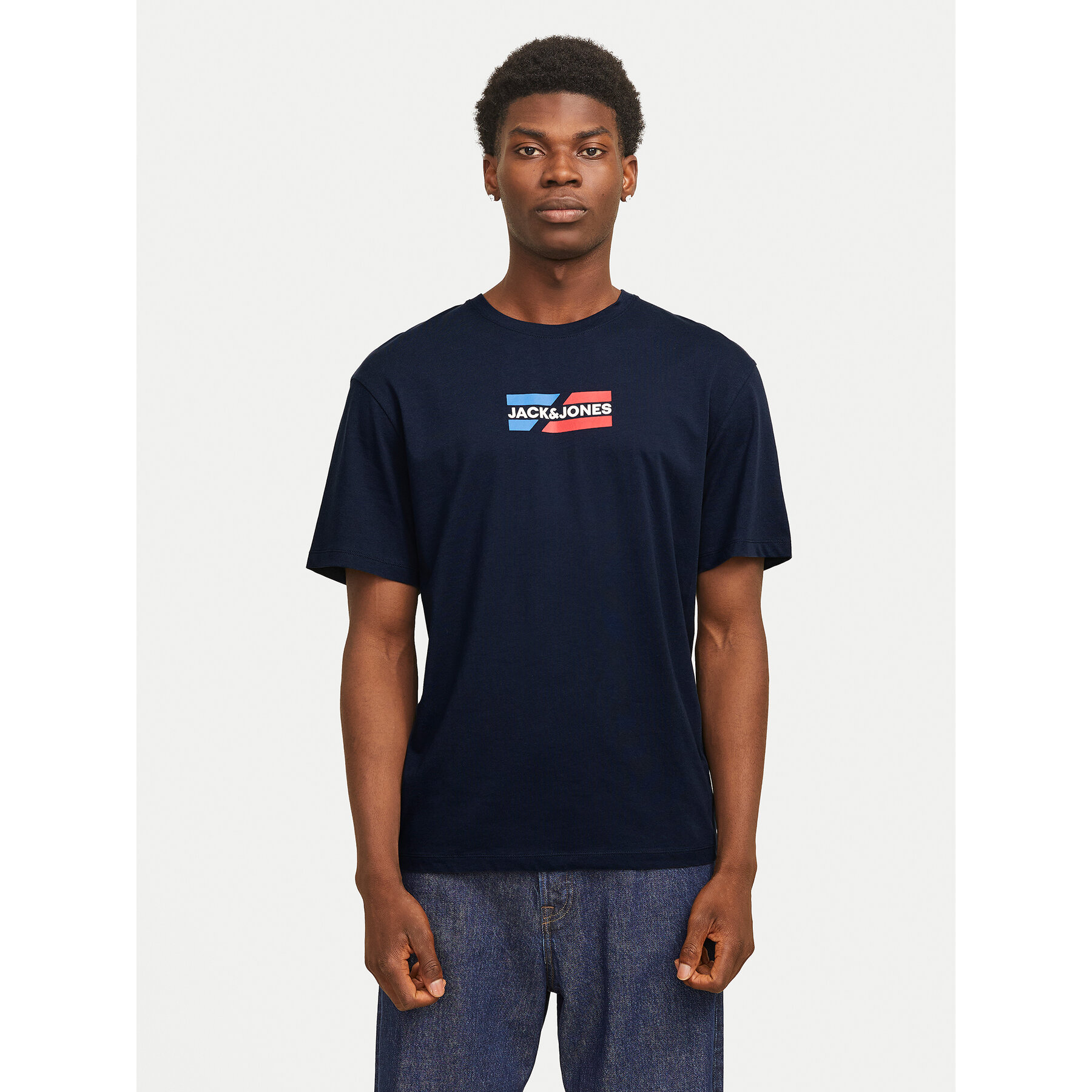 Jack & Jones Póló Corp Graphic 12268415 Sötétkék Regular Fit