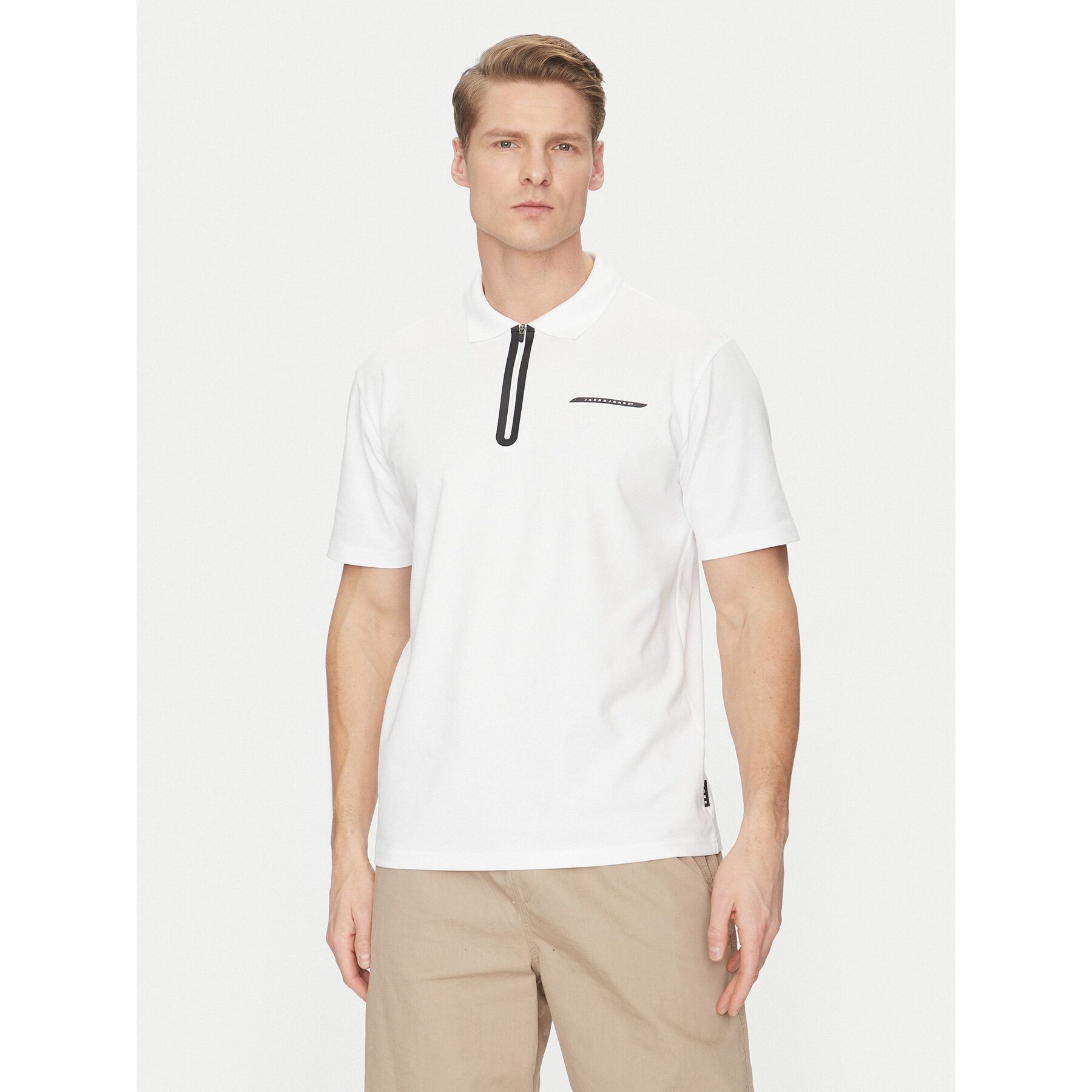 Jack & Jones Pólóing Fusion 12273127 Fehér Regular Fit