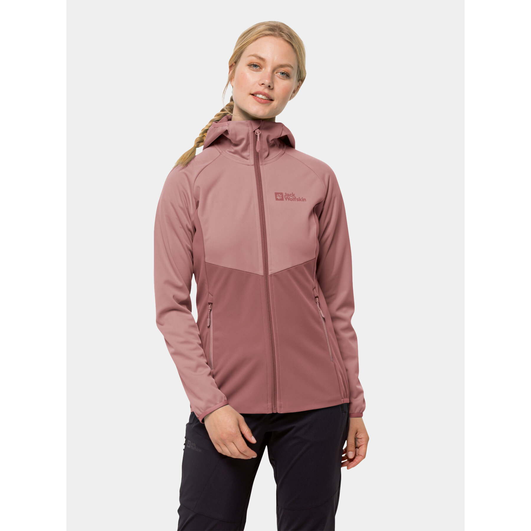 Jack Wolfskin Softshelljacke Go Hike Softshell 1306862 Dunkelrot Regular Fit
