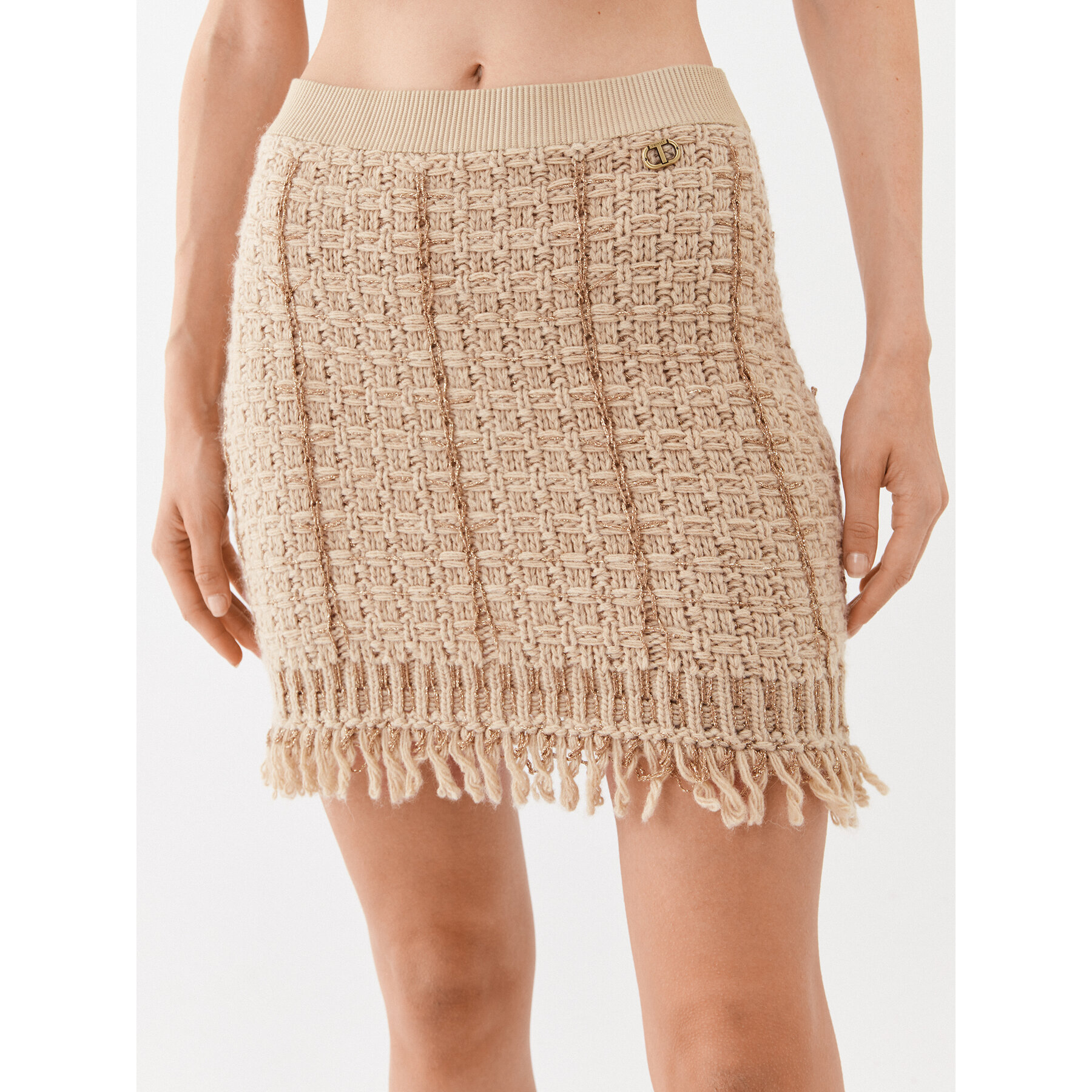 TWINSET Minirock 232TP3631 Beige Slim Fit
