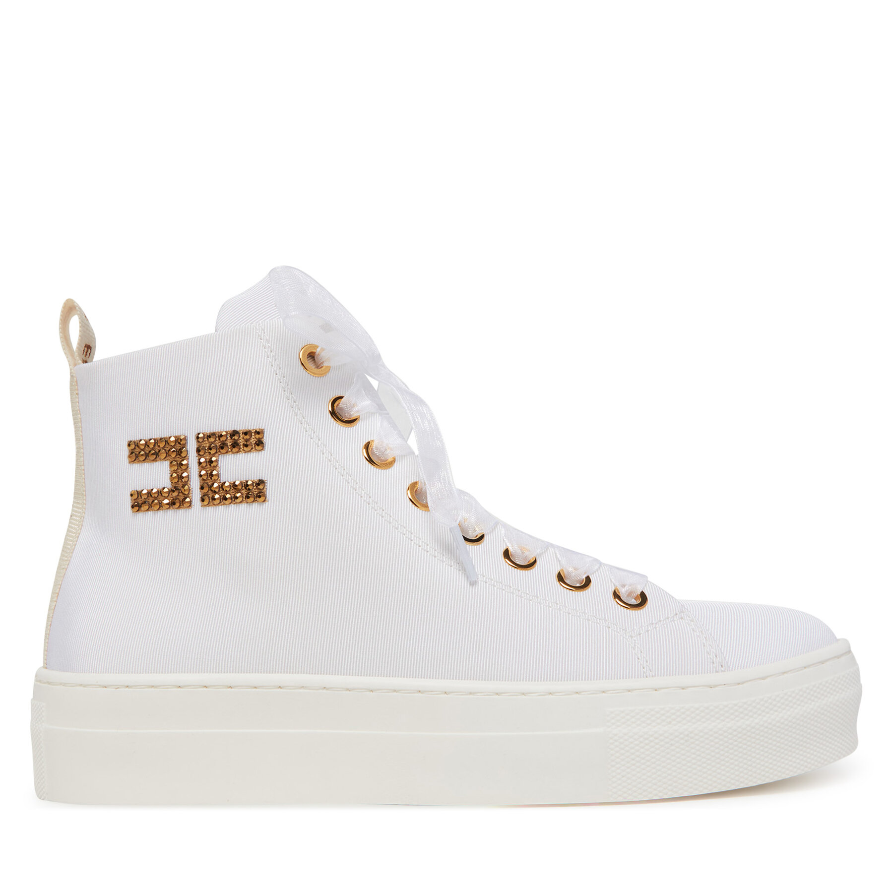 Unisex Sneakersy Elisabetta Franchi, Rozmer: 34, Biela, F4-A9E-0243