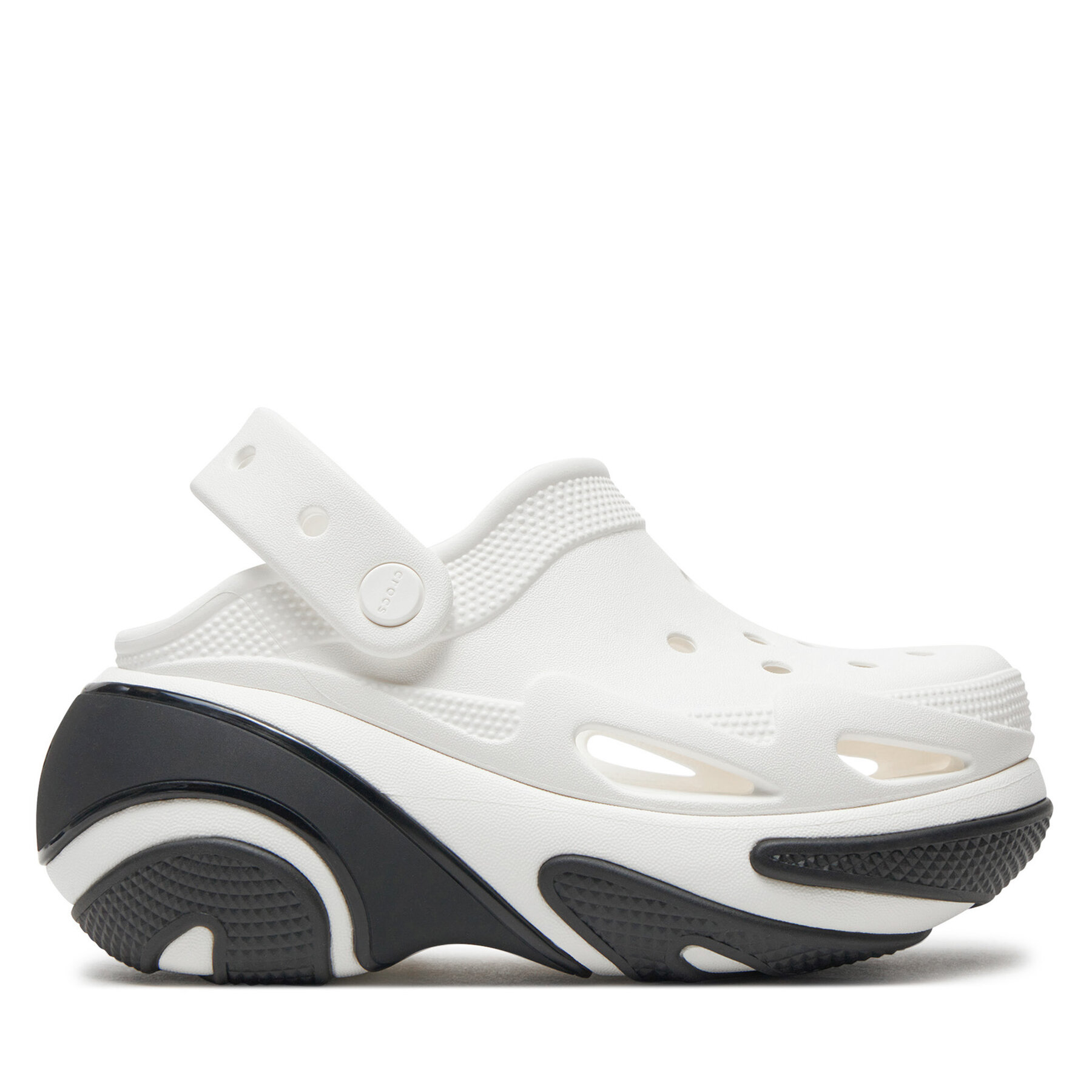 Pantoletten Crocs, Schuhgröße 43_5 Weiß Bubble Crush Clog 210061