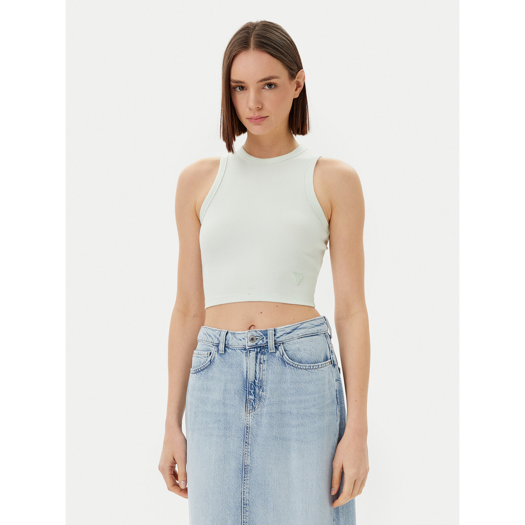 Guess Felső V3GP19 K8RT2 Ekru Slim Fit
