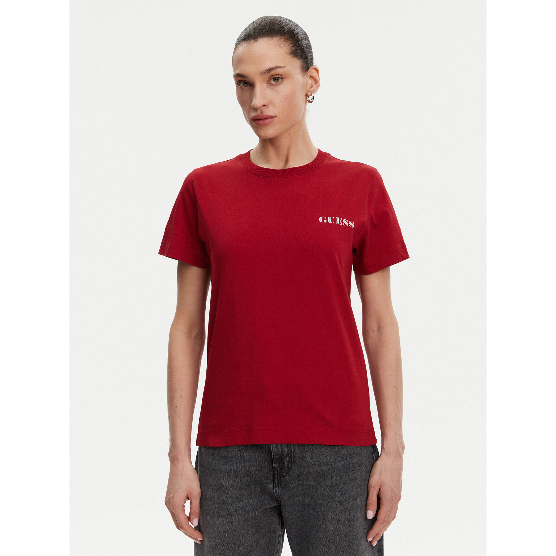 Guess Marškinėliai W5RI04 I3Z14 Raudona Regular Fit