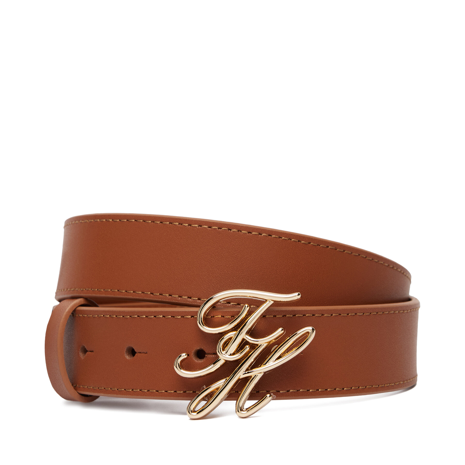 Ζώνη Tommy Hilfiger Th Script 3.0 AW0AW18568 Καφέ