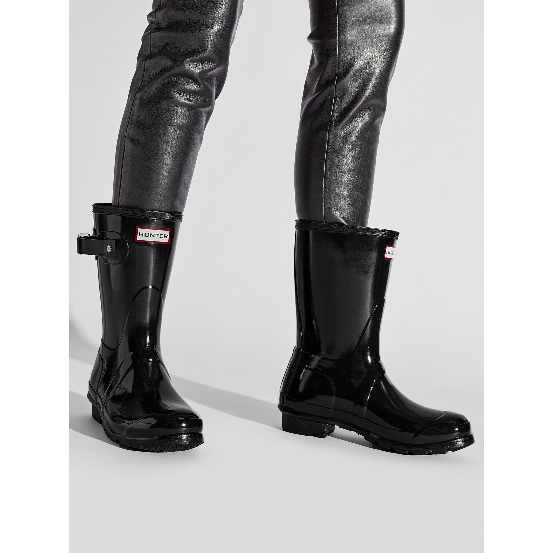 Gumijasti škornji Hunter Original Gloss Short WFS1000RGL Črna