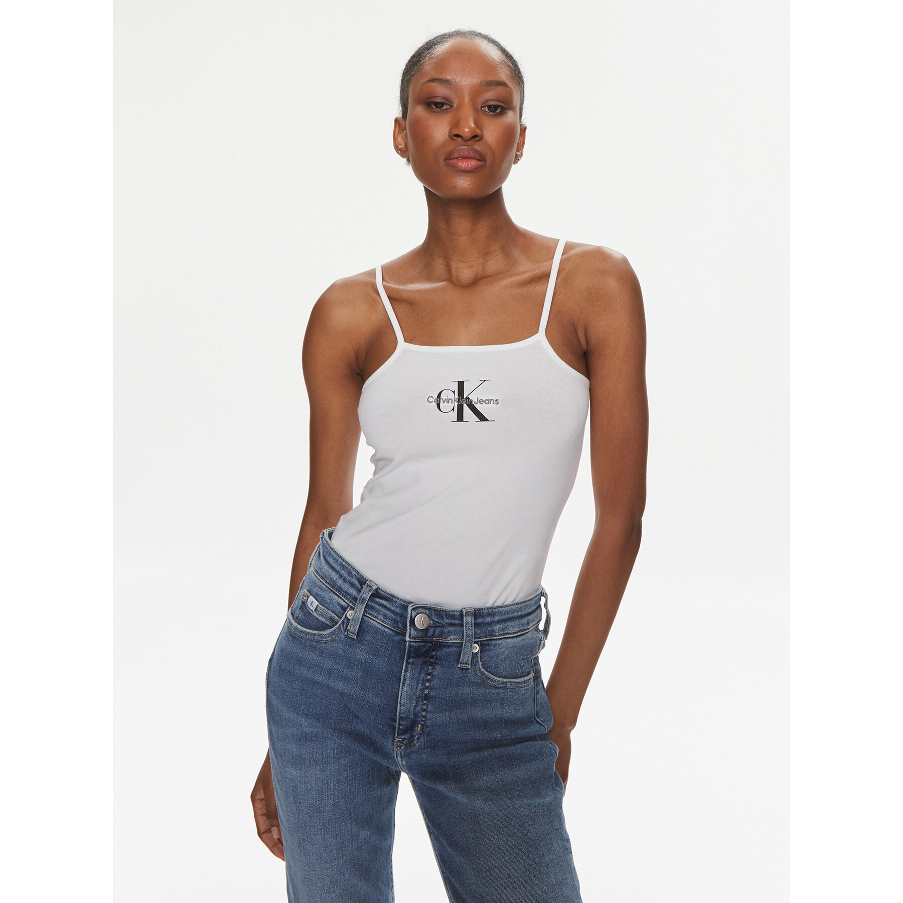 Calvin Klein Jeans Body Monologo J20J223421 Weiß Slim Fit