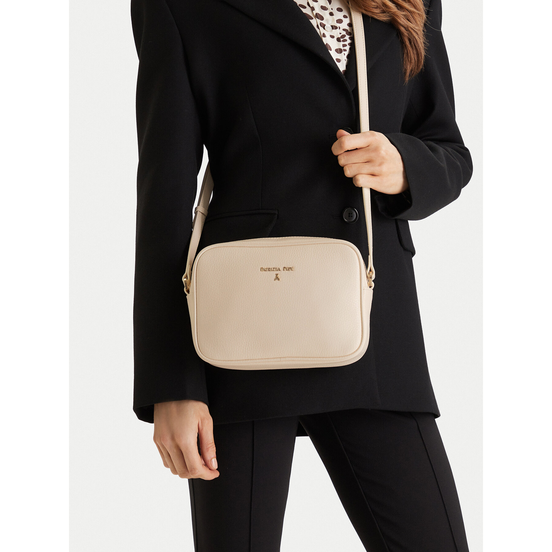 Τσάντα Patrizia Pepe CB8985/L001-W405 Εκρού