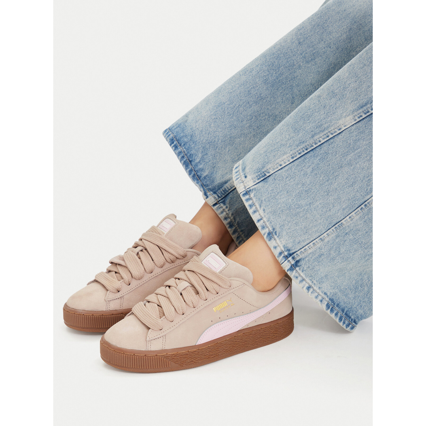 Sneakersy Puma Suede XL Jr 396577 59 Ružová