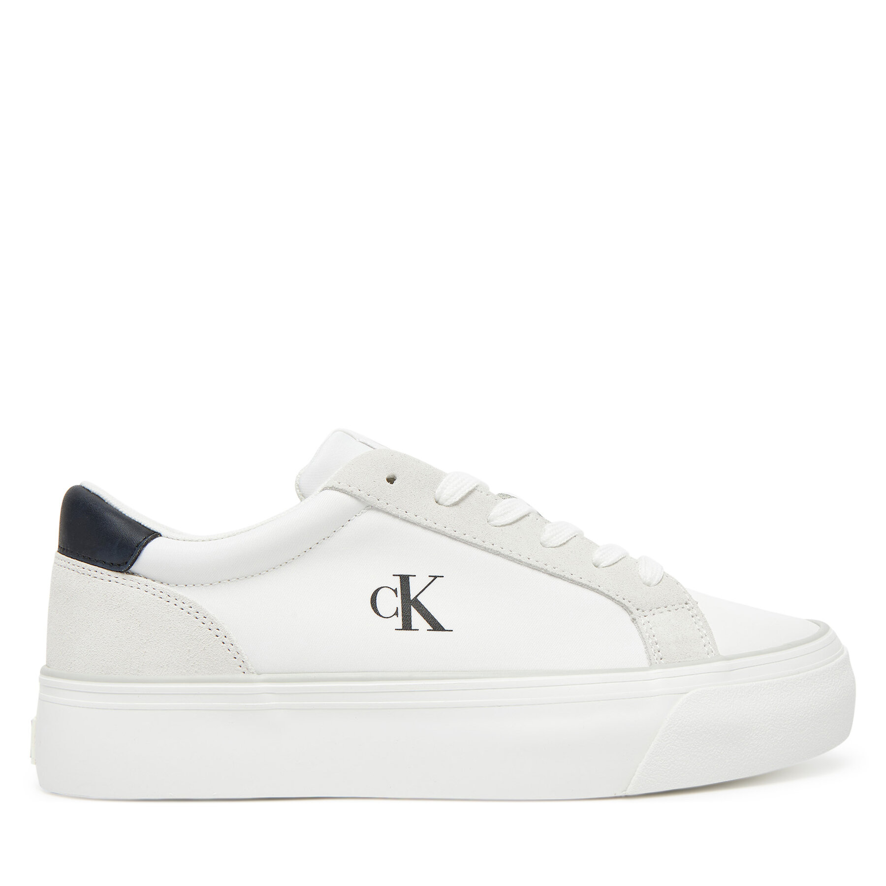Scarpe sportive Calvin Klein Jeans Vulc Flatform Mg Nylon Mix YW0YW01896 Bianco