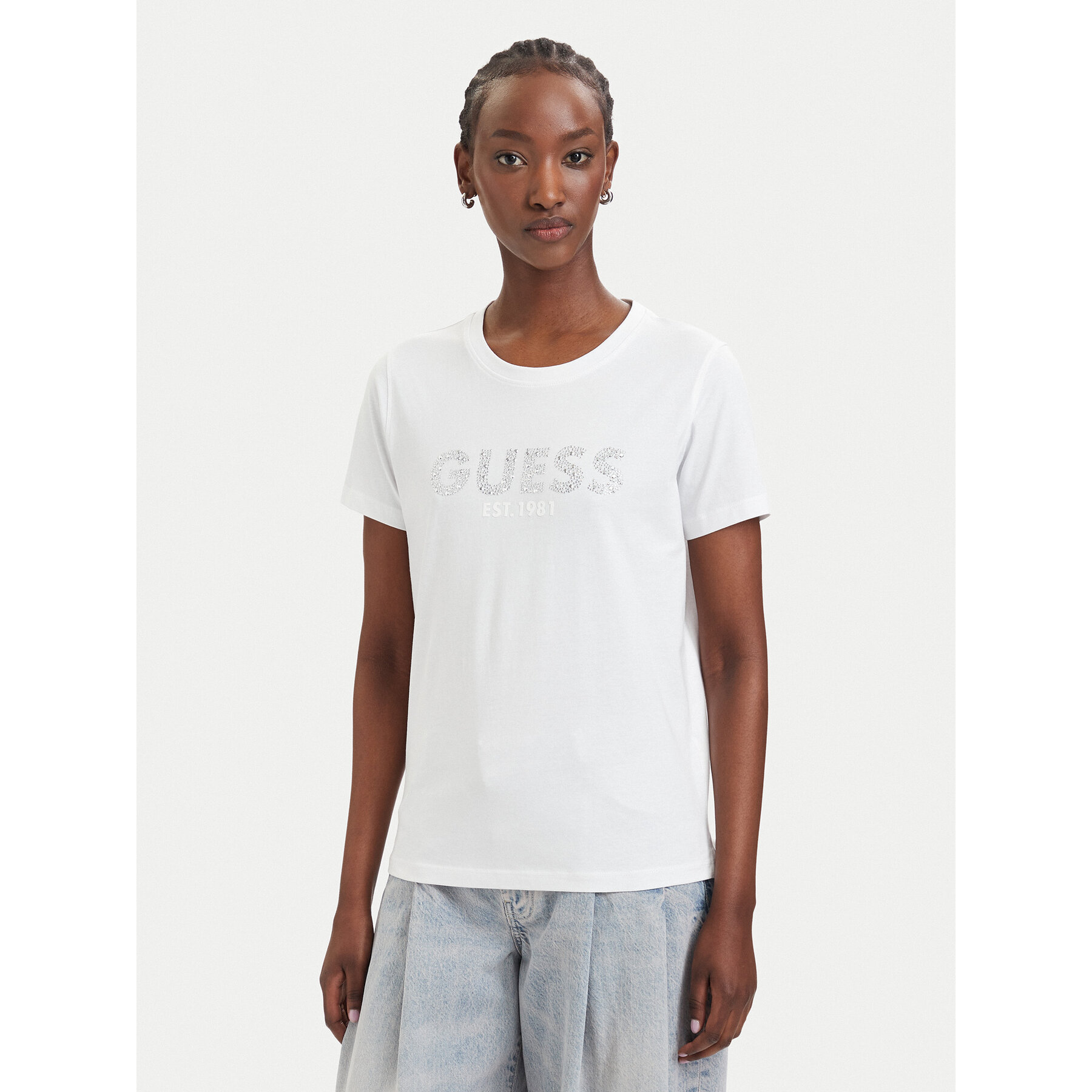 Guess T-shirt W6GI15 K3035 Bijela Regular Fit
