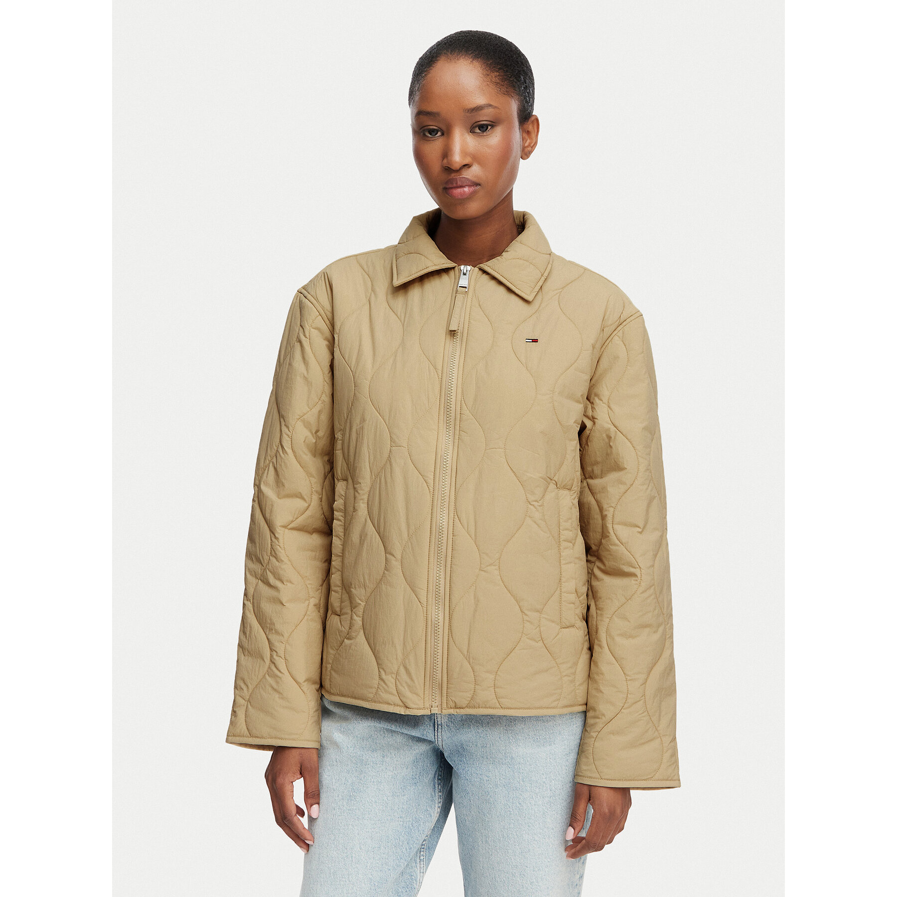 Tommy Jeans Übergangsjacke Tjw Coach DW0DW22909 Beige Regular Fit