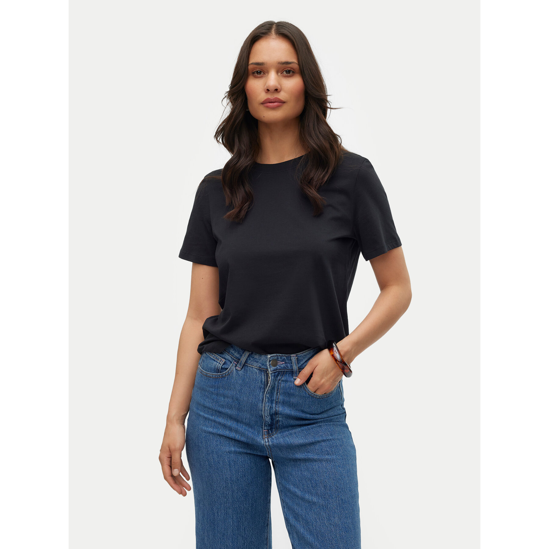 Vero Moda T-Shirt Paulina 10316991 Μαύρο Regular Fit