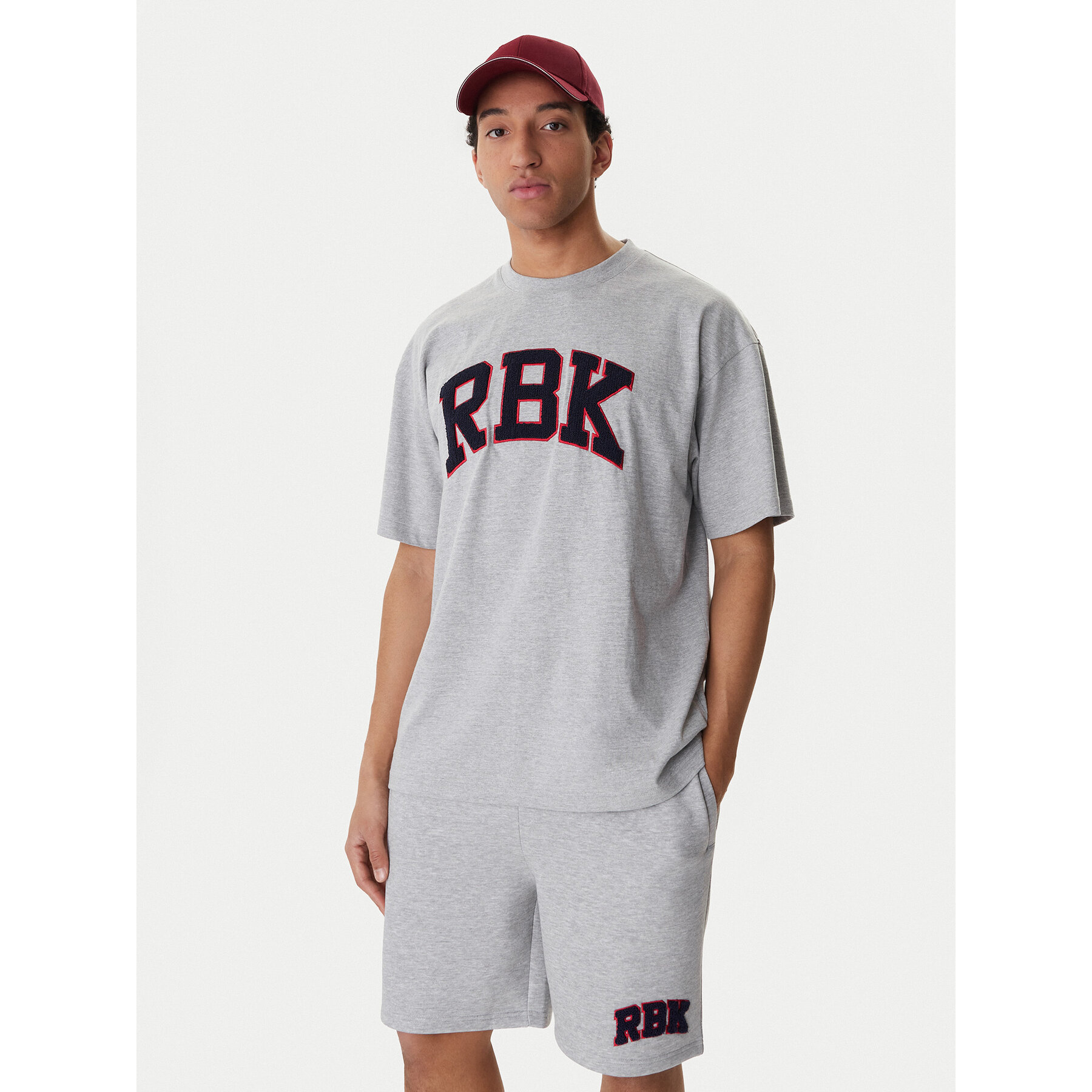 Reebok T-Shirt Beglin RK25554CCM Grau Relaxed Fit
