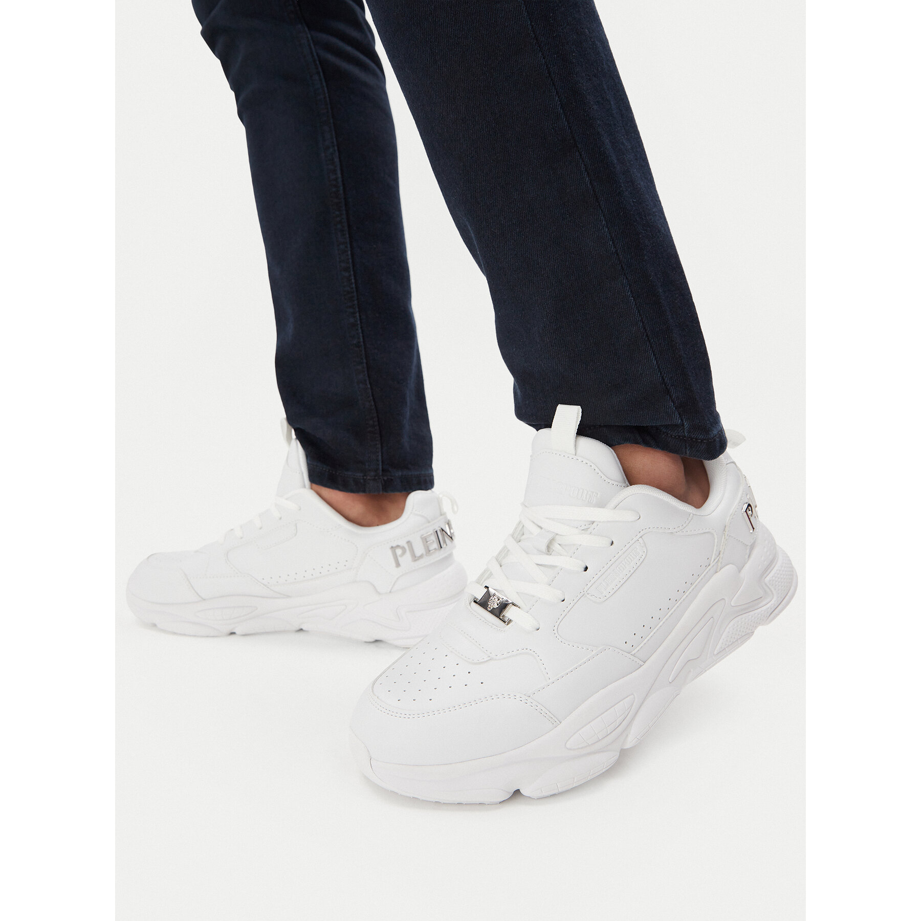 Sneakersy Plein Sport FAES USC0855 SLE004N Bílá