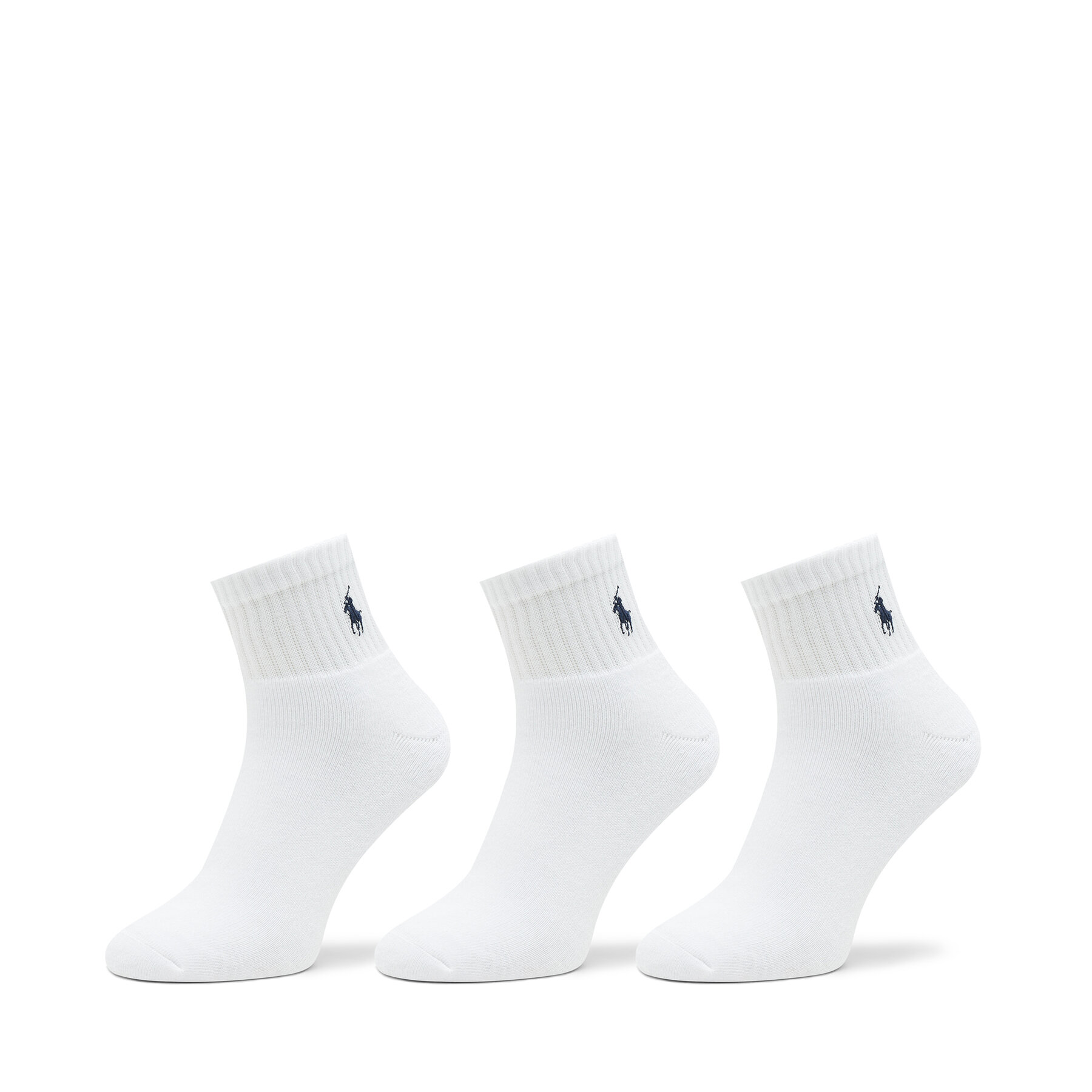 Set od 3 para muških visokih čarapa Polo Ralph Lauren 449655220003 White