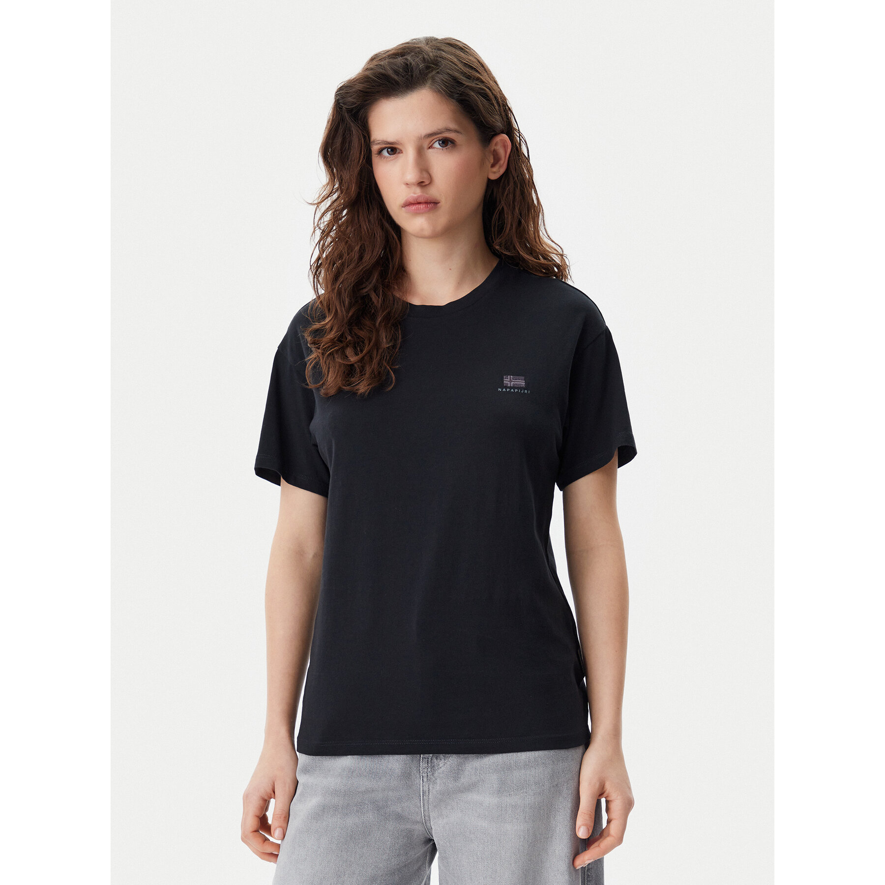 Napapijri T-Shirt S-Nina NP0A4H87 Μαύρο Regular Fit
