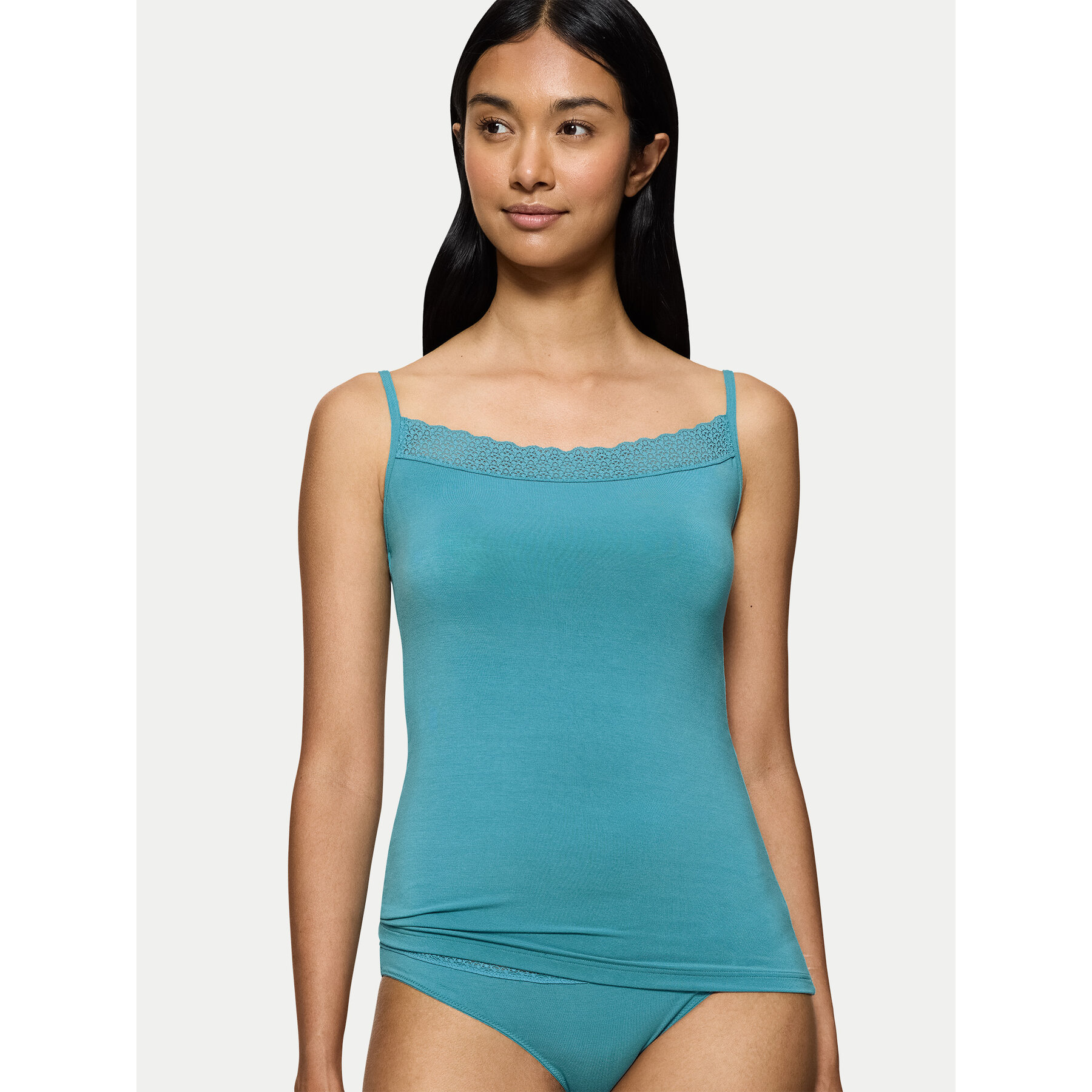 Triumph Felső Feel Of Modal 10221654 Türkizkék Slim Fit