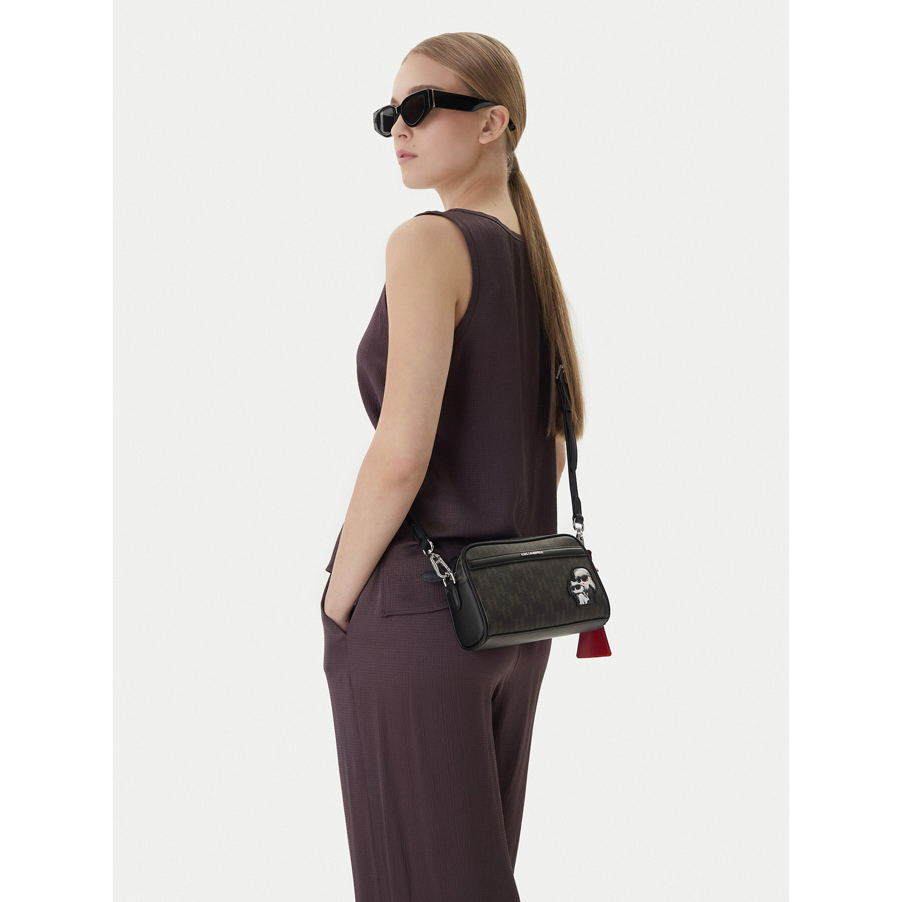 Τσάντα KARL LAGERFELD B1W30027 Καφέ
