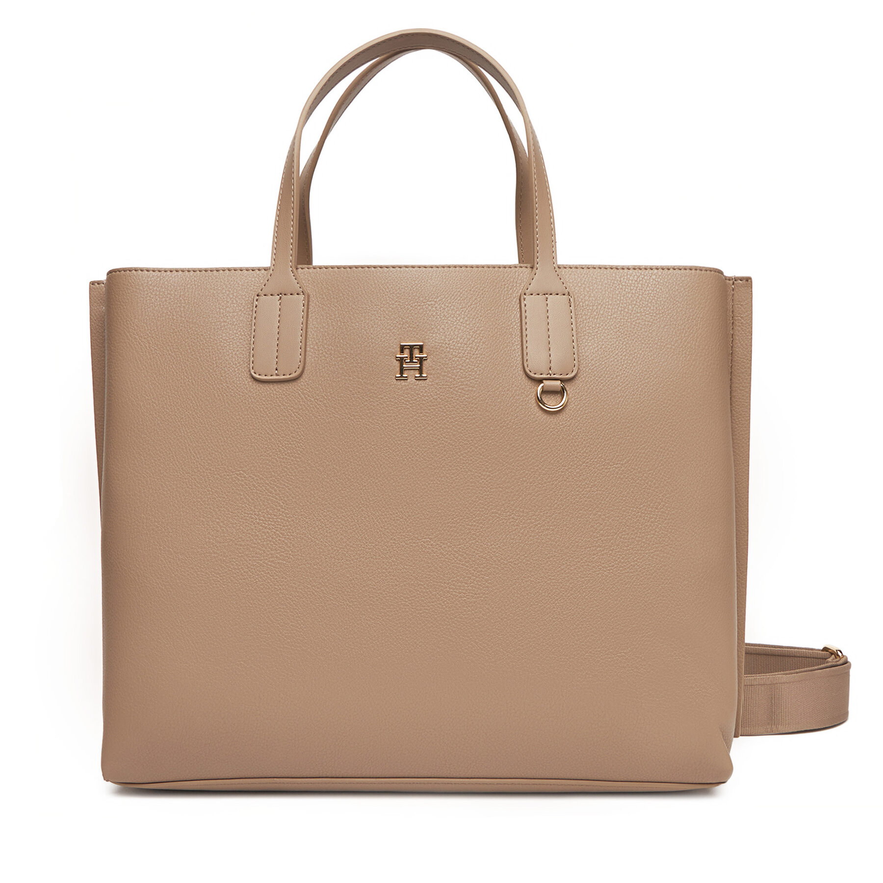 Táska Tommy Hilfiger Th Distinct Satchel AW0AW17463 Bézs