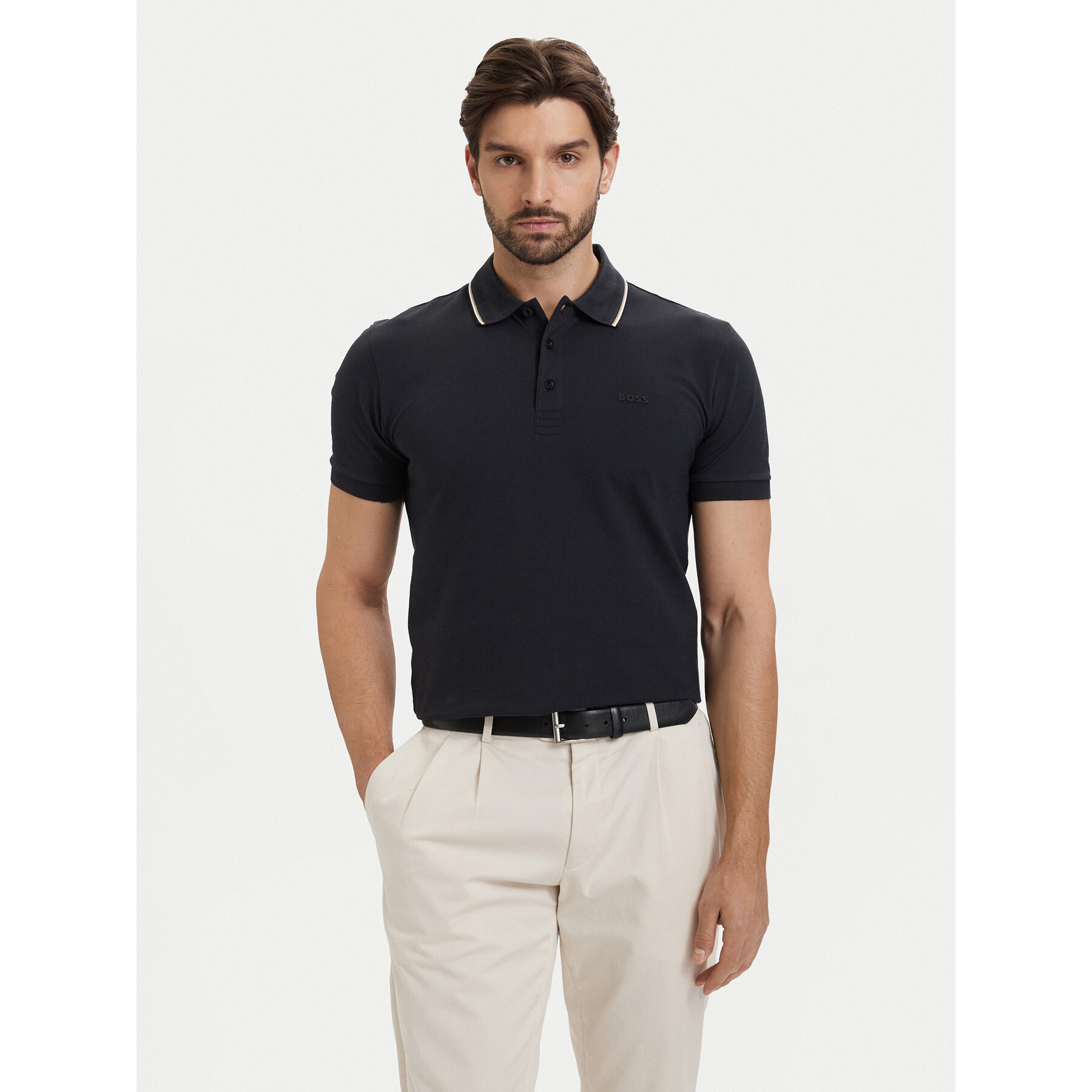 BOSS Poloshirt Pl Goc Birdie Paule 50559365 Dunkelblau Slim Fit