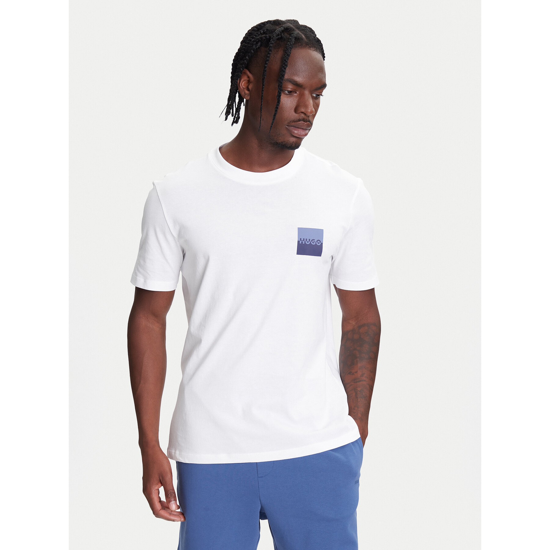 HUGO T-Shirt Dapusi 50544458 Λευκό Regular Fit